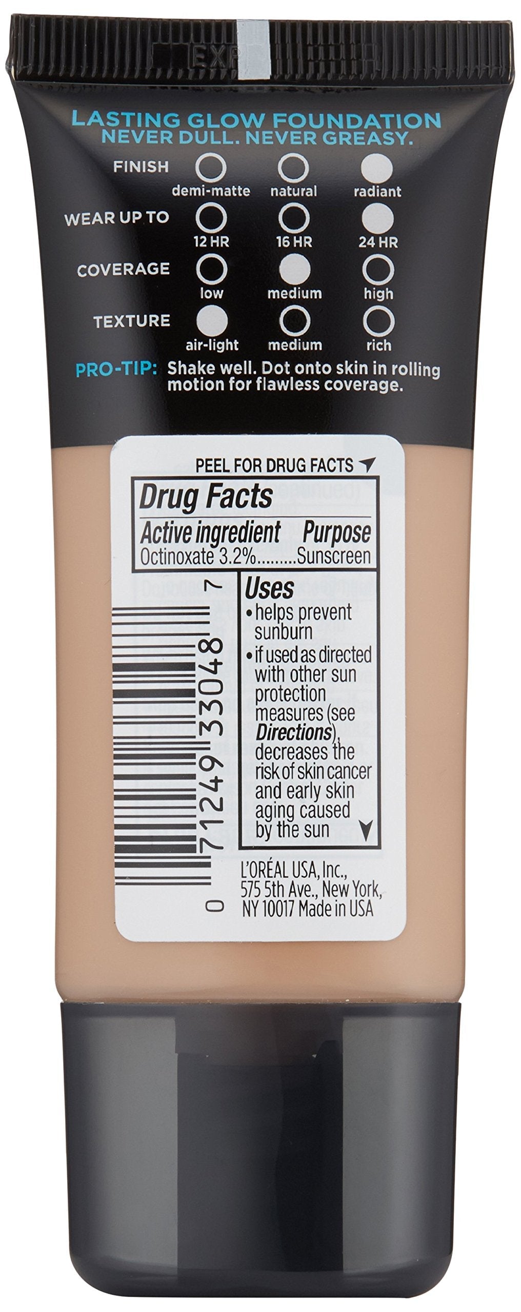 L'Oréal Paris Infallible Pro-Glow Foundation, Buff Beige, 1 fl. oz. Beauty & Personal Care L'Oreal Paris