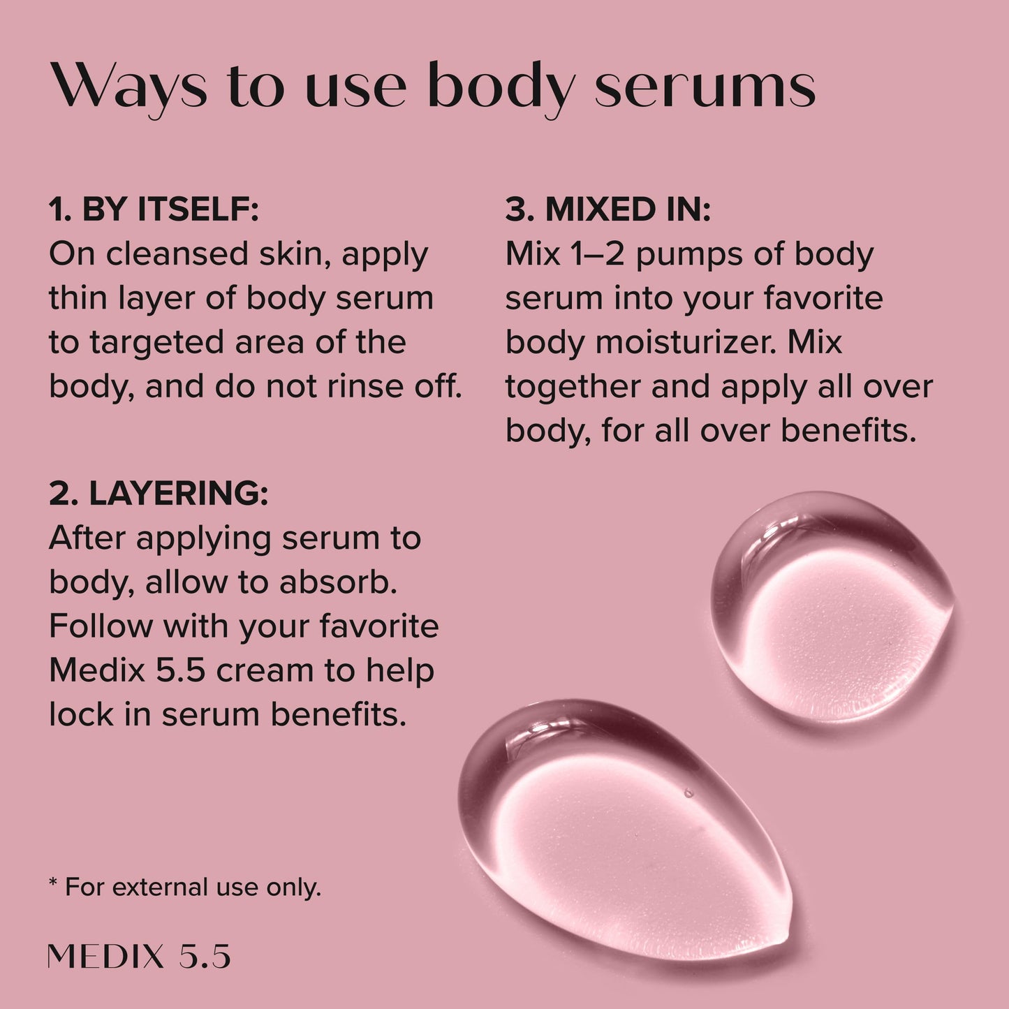 MEDIX 3% Concentrated Hyaluronic Acid Hydrating Gel Body Booster Dry Skin Moisturizer, Anti Aging Skin Care Booster For Restoring Skin Barrier Beauty & Personal Care Medix 5.5
