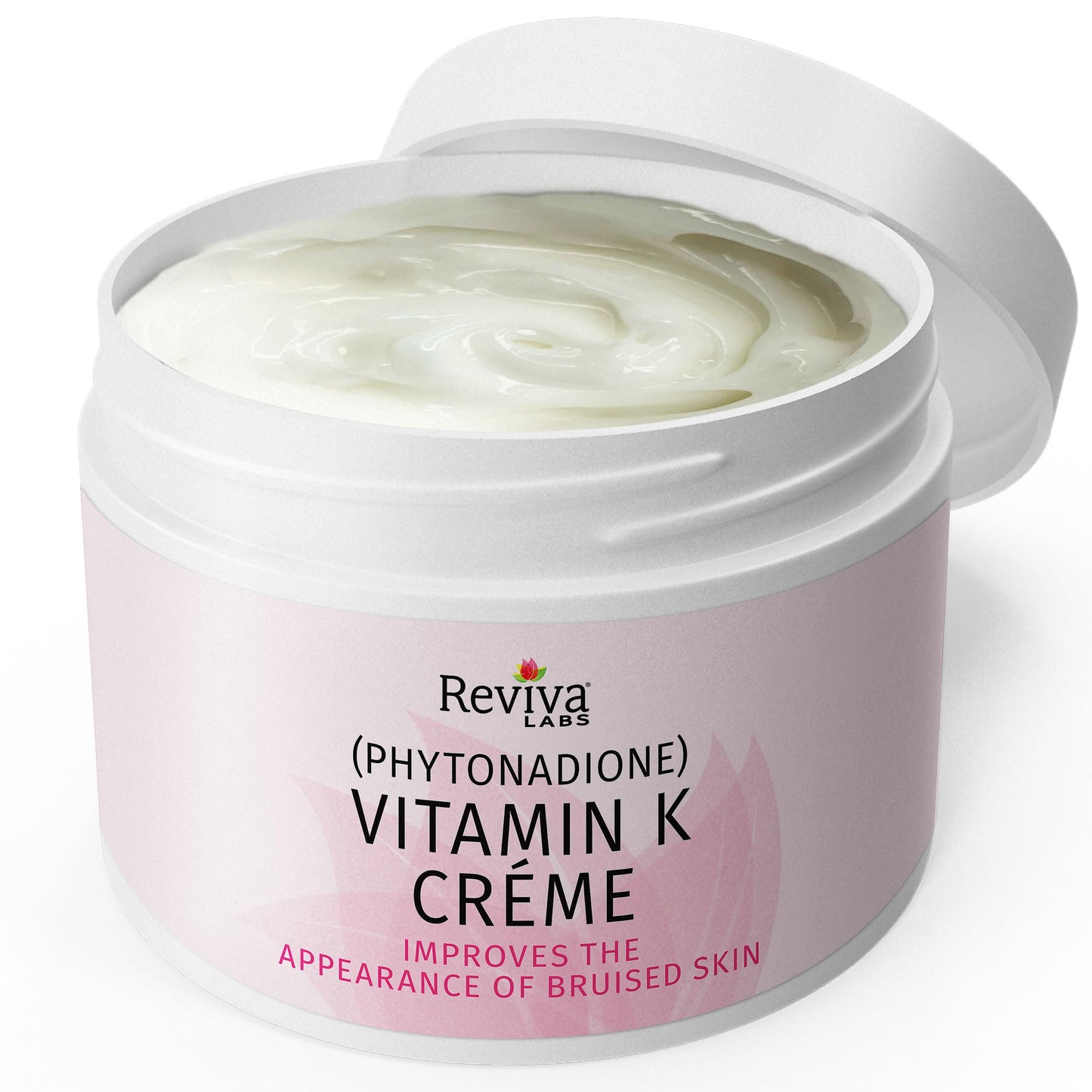 Reviva Labs Vitamin K Crème for Bruising, Under-Eye Dark Circles, and Wrinkles with Soybean Oil and Natural Fruit Extracts - 2 Oz, for Skin and Face Beauty & Personal Care Reviva Labs