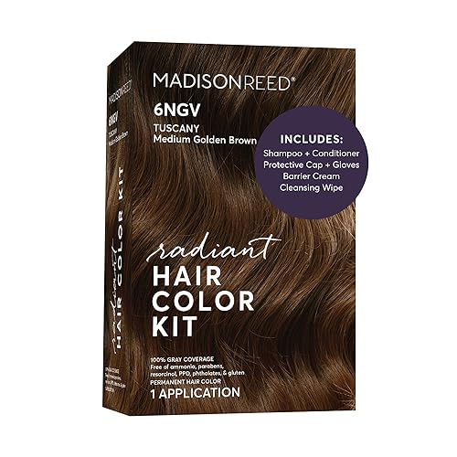 Madison Reed Radiant Hair Color Kit - 6NGV Medium Golden Brown (Tuscany Brown), Salon-Quality Permanent Hair Dye, Superior Gray Coverage & Dimensional Beauty & Personal Care Madison Reed