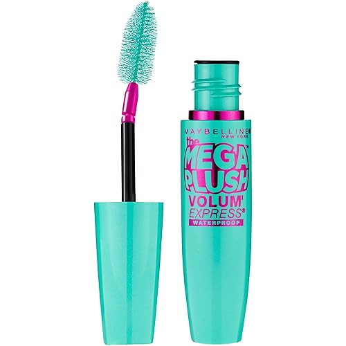 Maybelline New York Volume Express Mega Plush Waterproof Mascara, Brownish Black, 0.3 Fluid Ounce Beauty & Personal Care MAYBELLINE