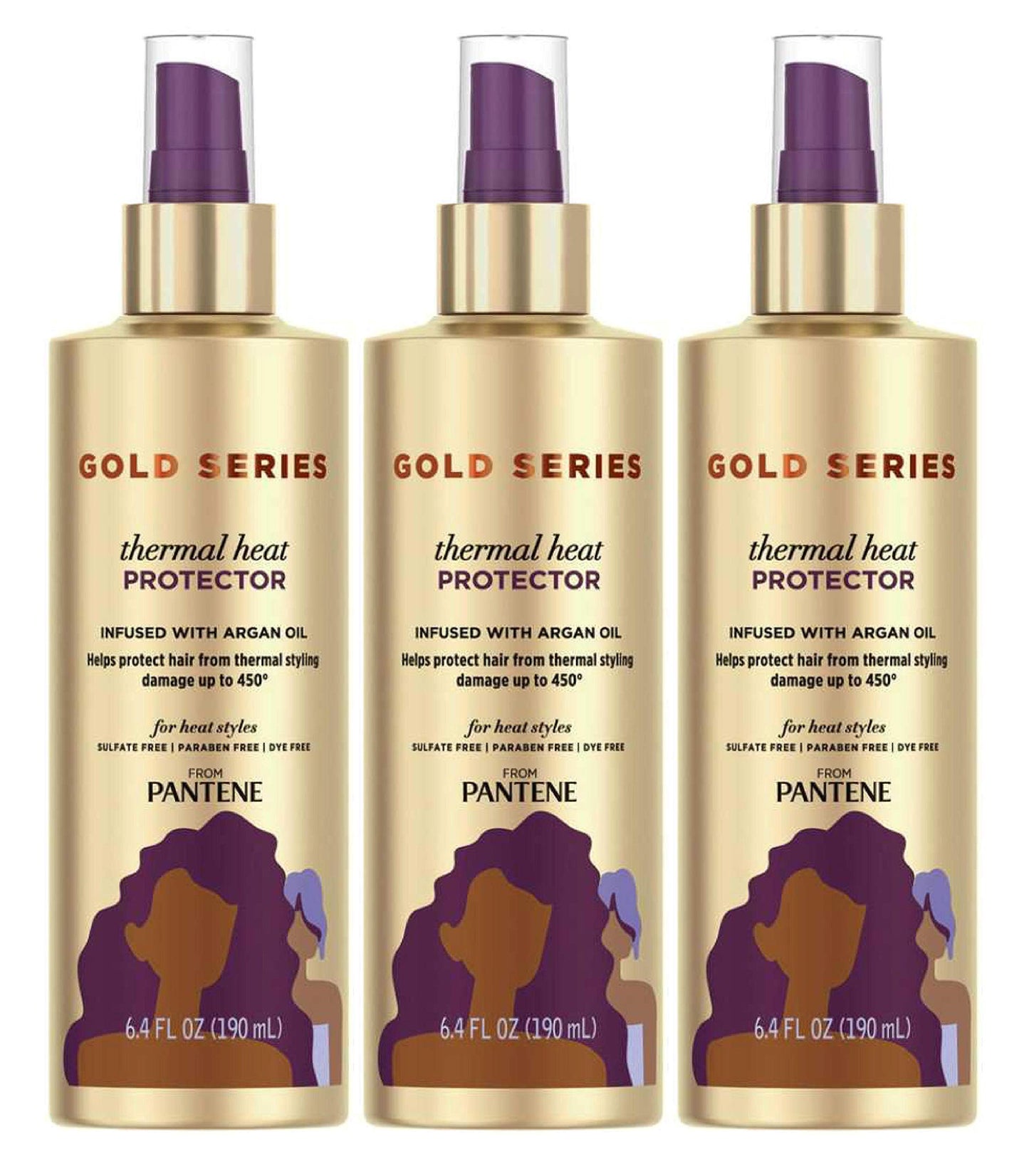 Pantene Gold Series Thermal Heat Protector 6.4 Ounce Pump (Pack of 3) Beauty & Personal Care Pantene