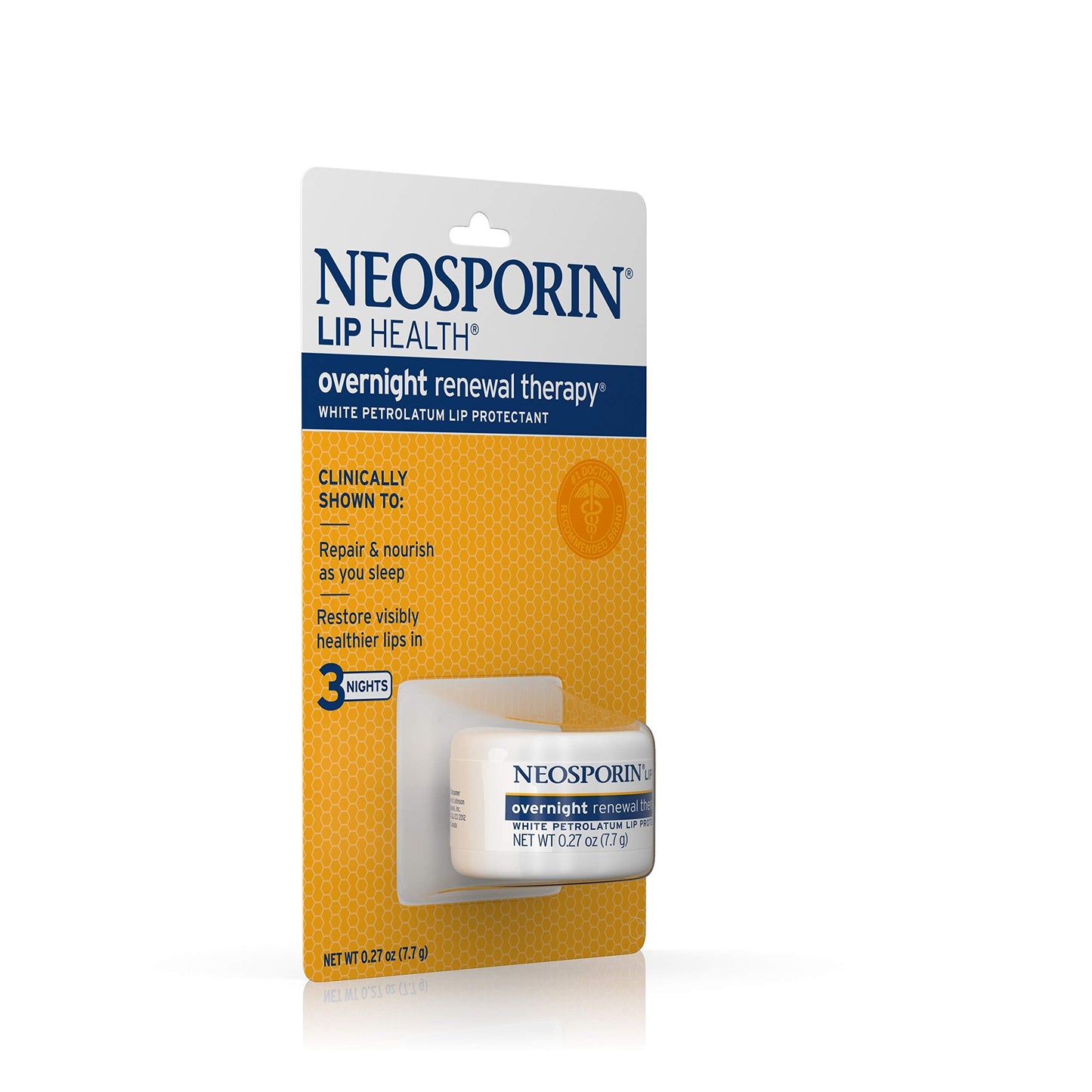 Neosporin Lip Health Overnight Healthy Lips Renewal Therapy Petrolatum Lip Protectant, 0.27oz. (Pack of 2) Beauty and Personal Care Neosporin