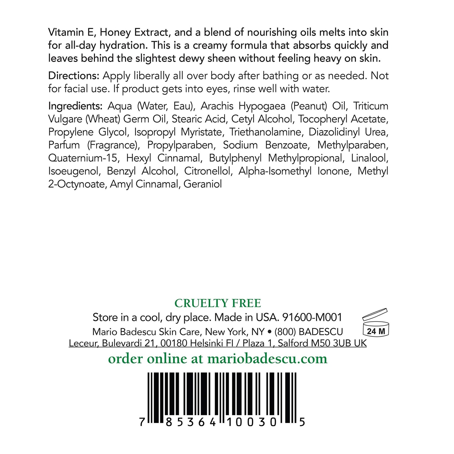 Mario Badescu Vitamin E Body Lotion, 6 Fl Oz (Pack of 1) Beauty & Personal Care Mario Badescu
