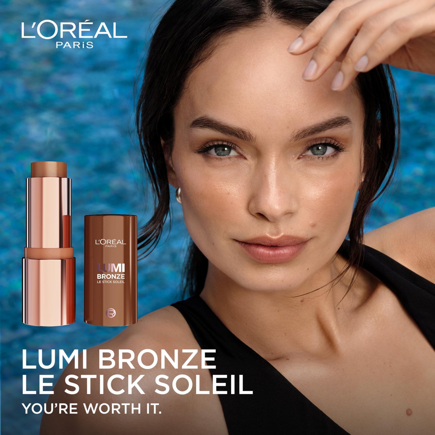 L'Oreal Paris Lumi Bronze Le Stick Soleil Bronzer Stick, Cream-To-Powder Bronzer For A Sunkissed Face Makeup Glow, 120 Copper Bronzette Beauty & Personal Care L'Oreal Paris