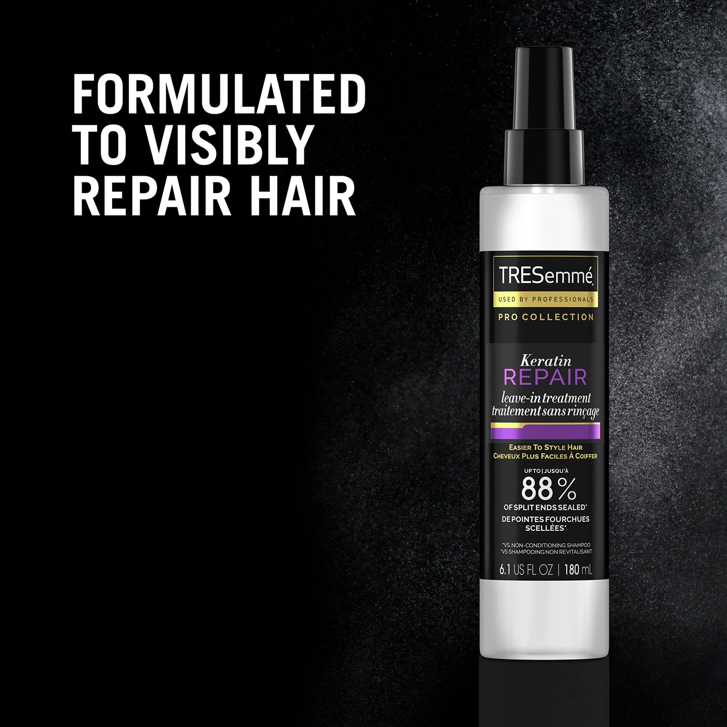 TRESemmé Pro Collection Keratin Repair Leave In Hair Treatment for Strong, Healthy-Looking Hair Care Hair Styling Treatment Spray Visibly Repair Split Beauty & Personal Care TRESemmé
