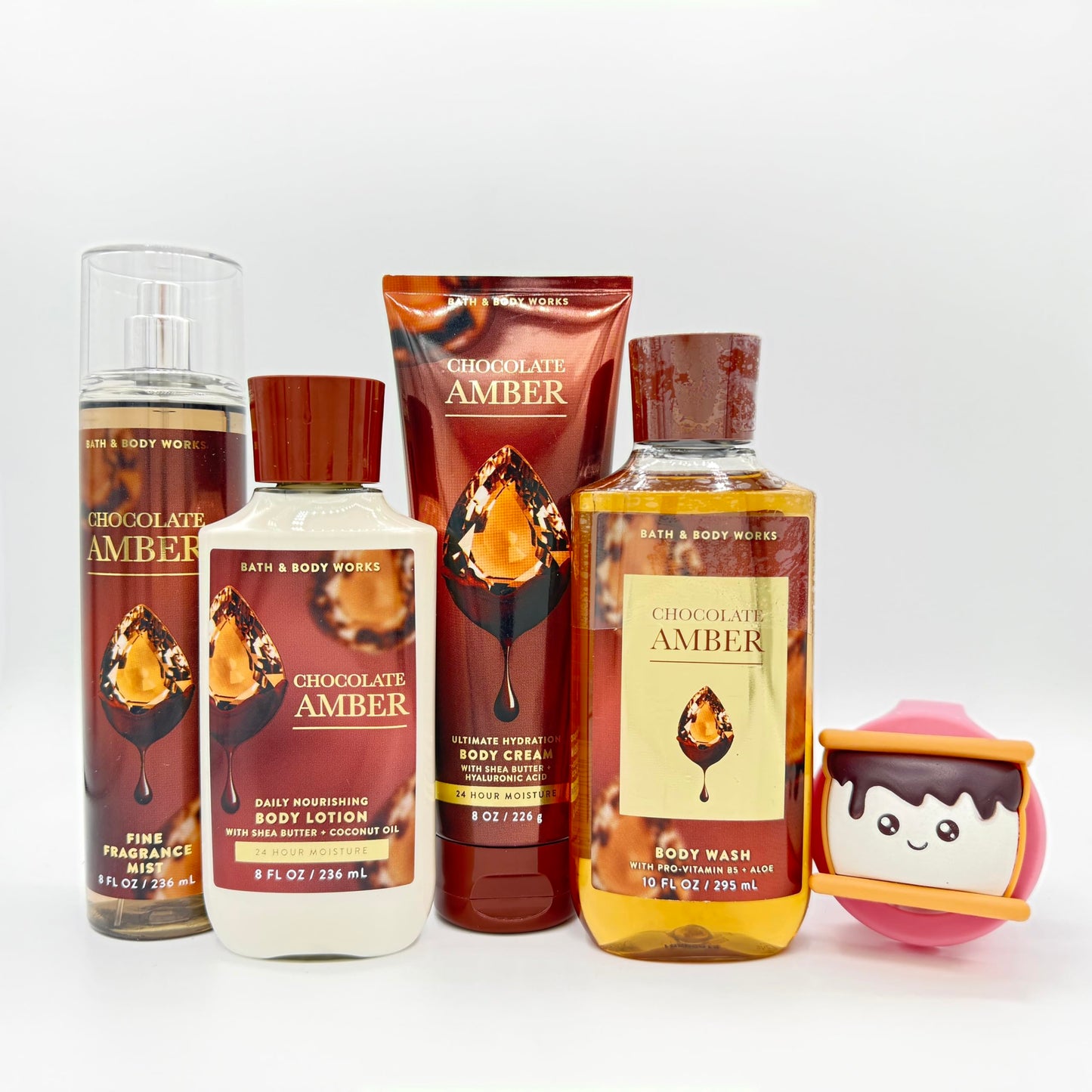 Bath & Body Works Chocolate Amber 5-Piece Gift Set - Includes: Fine Fragrance Mist, Body Lotion, Ultimate Hydration Body Cream, Body Wash and S'mores Beauty and Personal Care Bath & Body Works