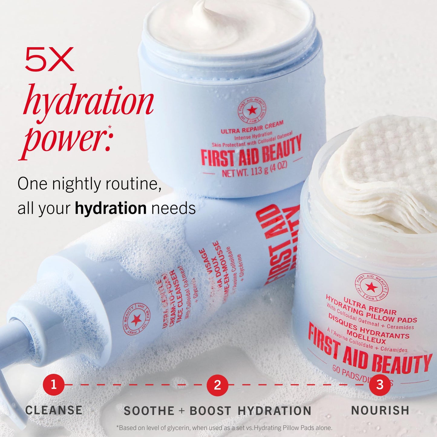 First Aid Beauty Ultra Gentle Cream-to-Foam Facial Cleanser, Fragrance Free Makeup Removing Face Wash with Colloidal Oatmeal & Glycerin, Sensitive Beauty and Personal Care First Aid Beauty