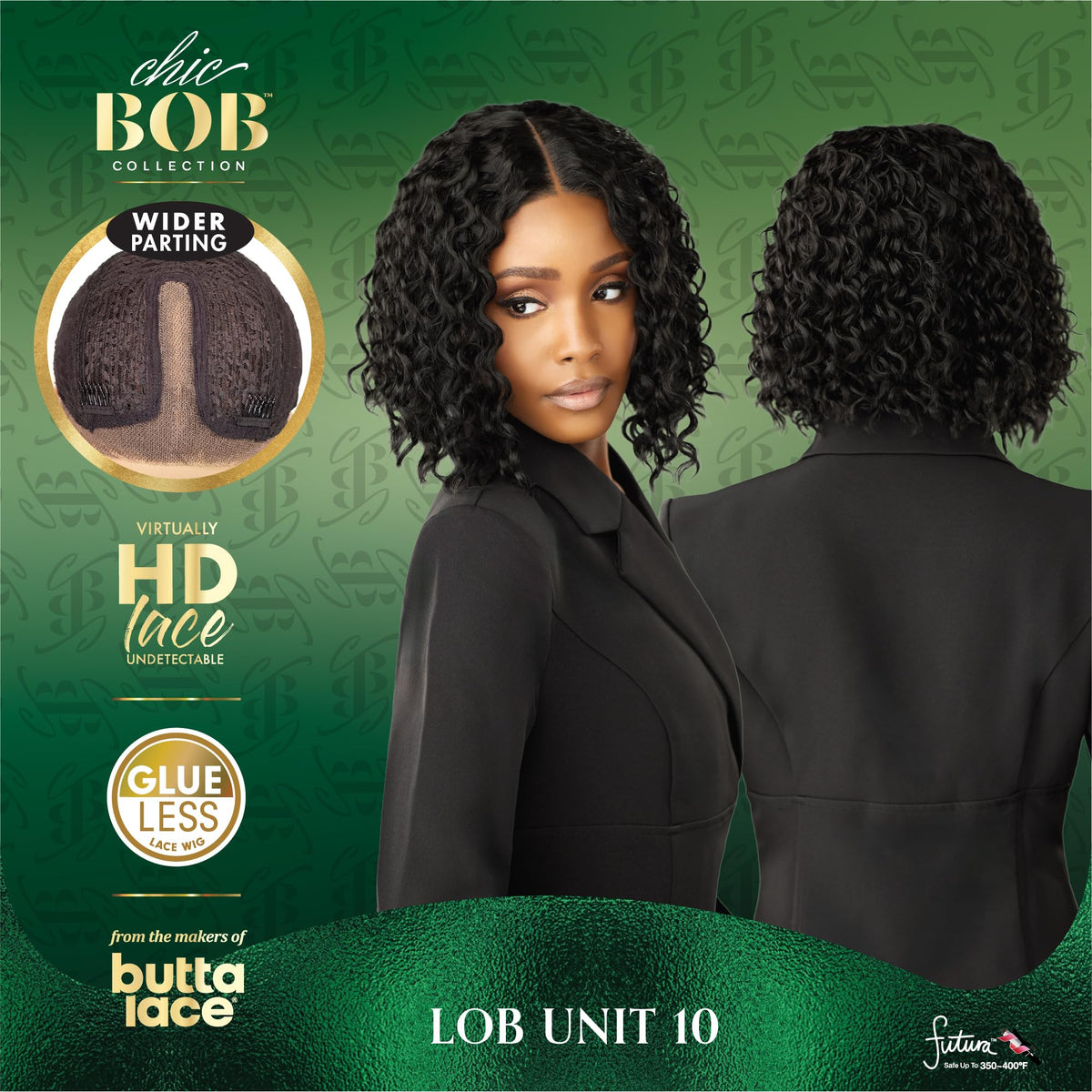 Sensationnel Chicbob Lace Frontwig-Lob Unit 10, 2 DARKBROWN