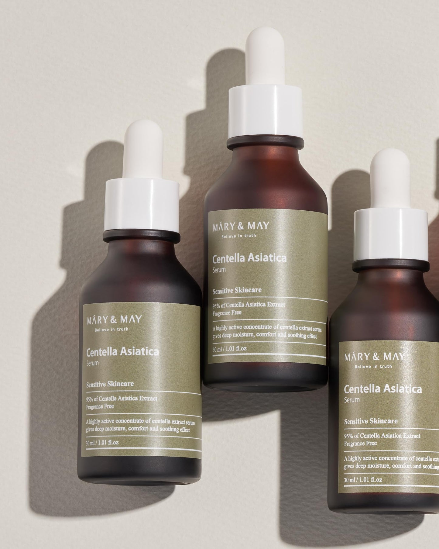 Mary&May Centella Asiatica Serum - 95% of Cica Extracxt for Instant Skin Soothing, Regeneration, and Elasticity Improvement - Korean Face Serum Beauty & Personal Care Mary&May