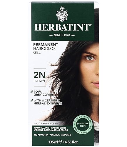 Permanent Herbal Haircolor Gel; 2N Brown Beauty & Personal Care Herbatint