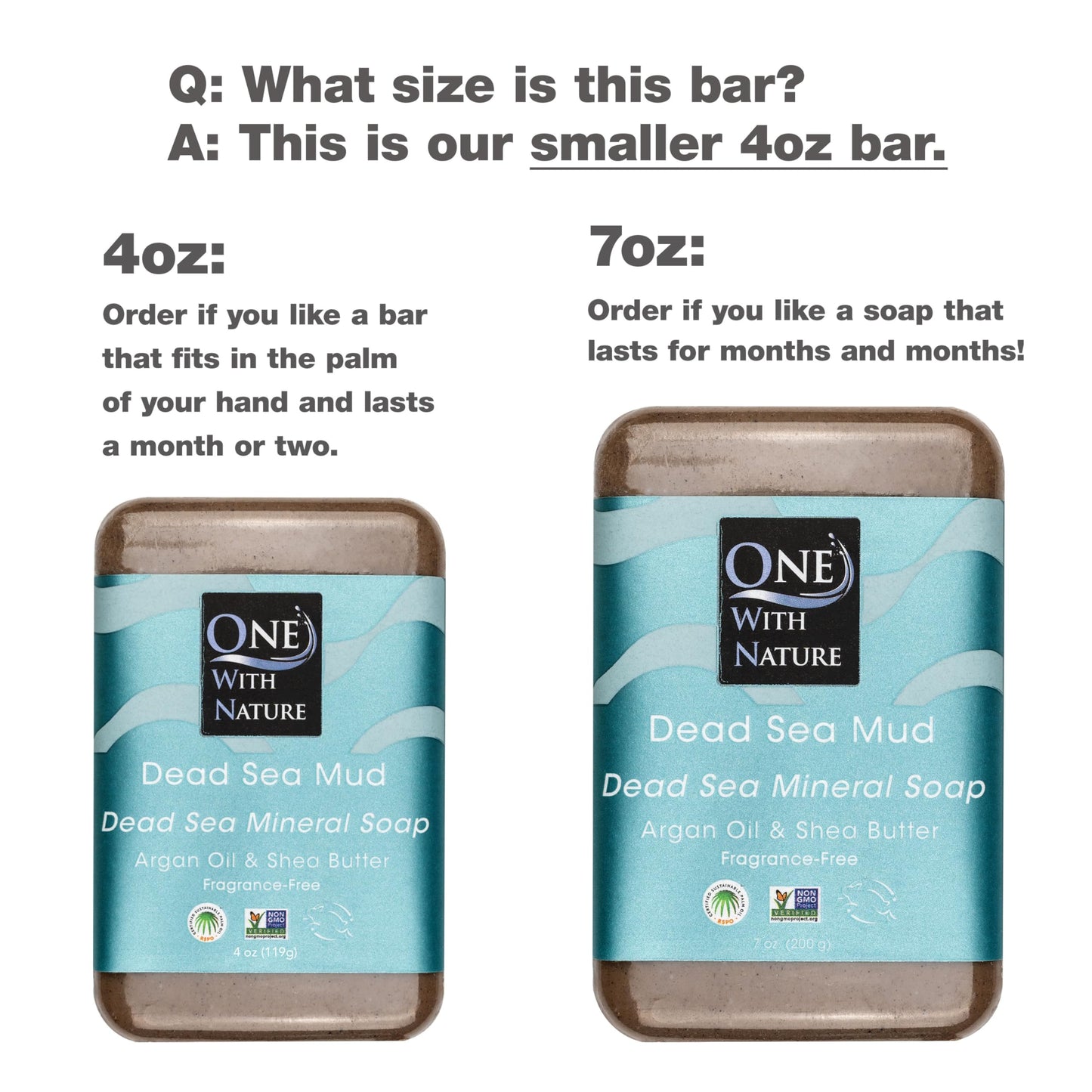 One With Nature Dead Sea Mud Soap 4oz 3-Pack - Purifying and Exfoliating Soap Bar with Dead Sea Salt Minerals for Face & Body, for Men & Women Beauty & Personal Care One With Nature