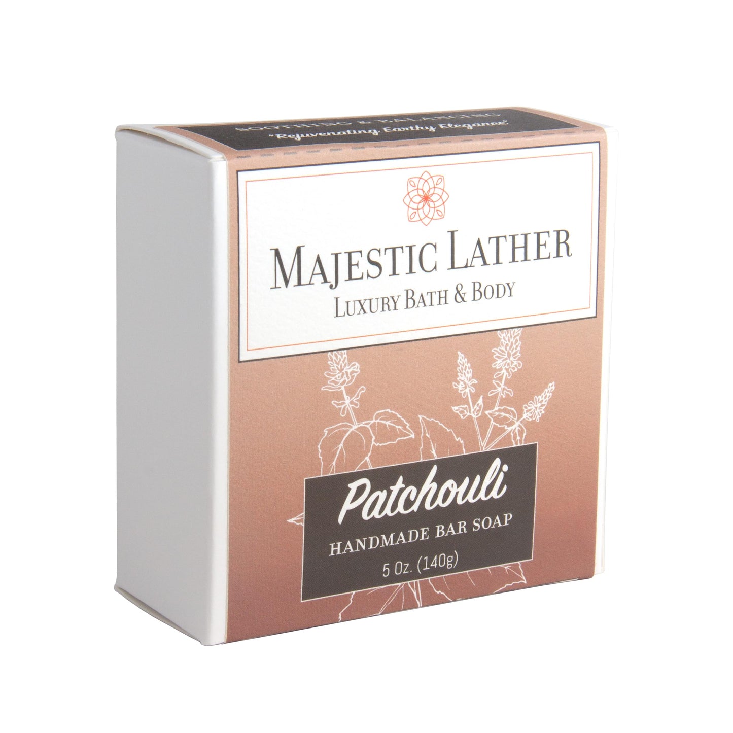 Majestic Lather Patchouli Luxury Handmade Bar Soap for Face & Body. Gentle Cleansing, Soothing, Moisturizing & Nourishing - Shea Butter & Natural Beauty & Personal Care Majestic Lather