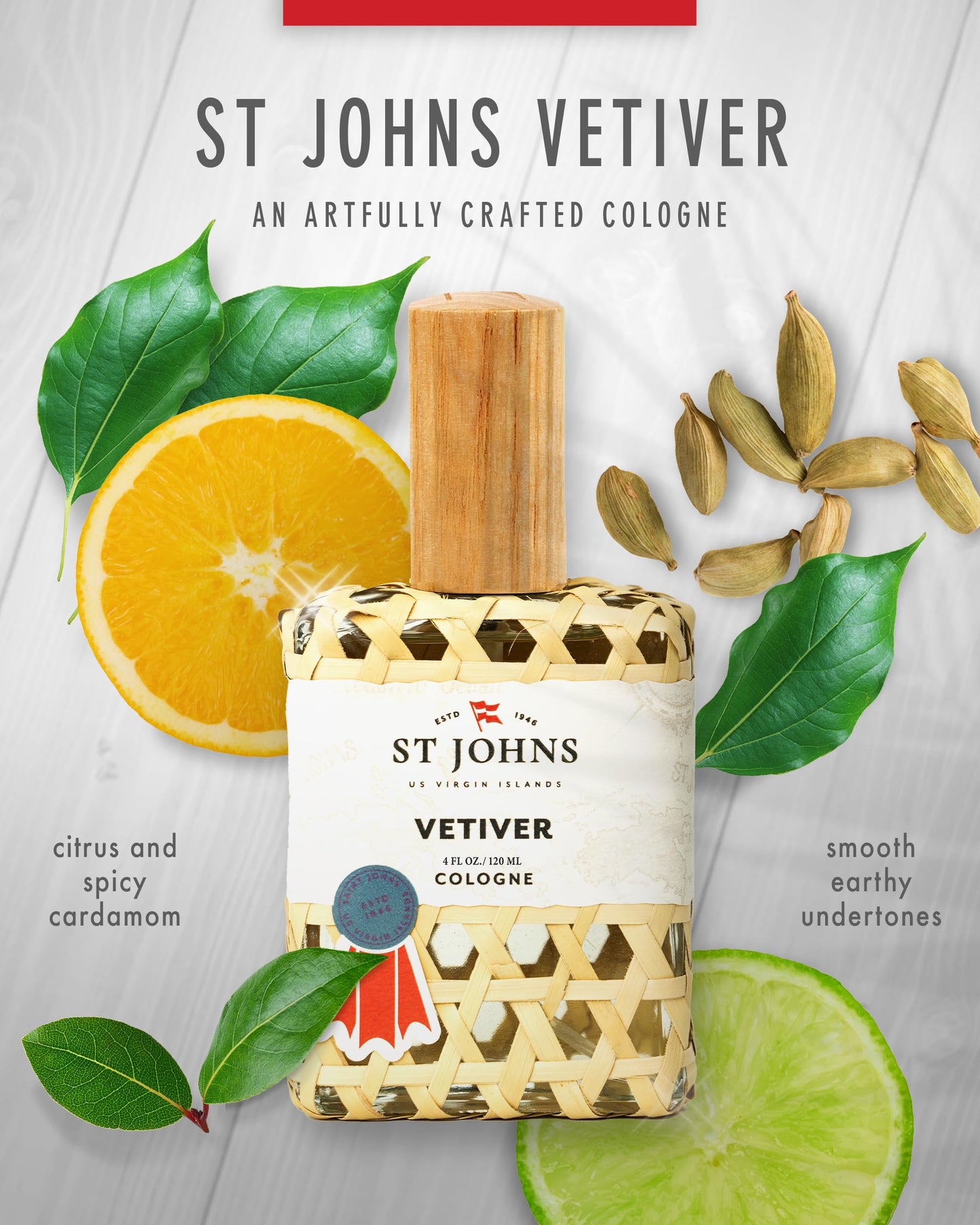 St. John Classic Vetiver | New Virgin Islands Inspired Fresh Cologne Scent | Sophisticated Fragrance for Men (4 oz Spray) Beauty & Personal Care St. John