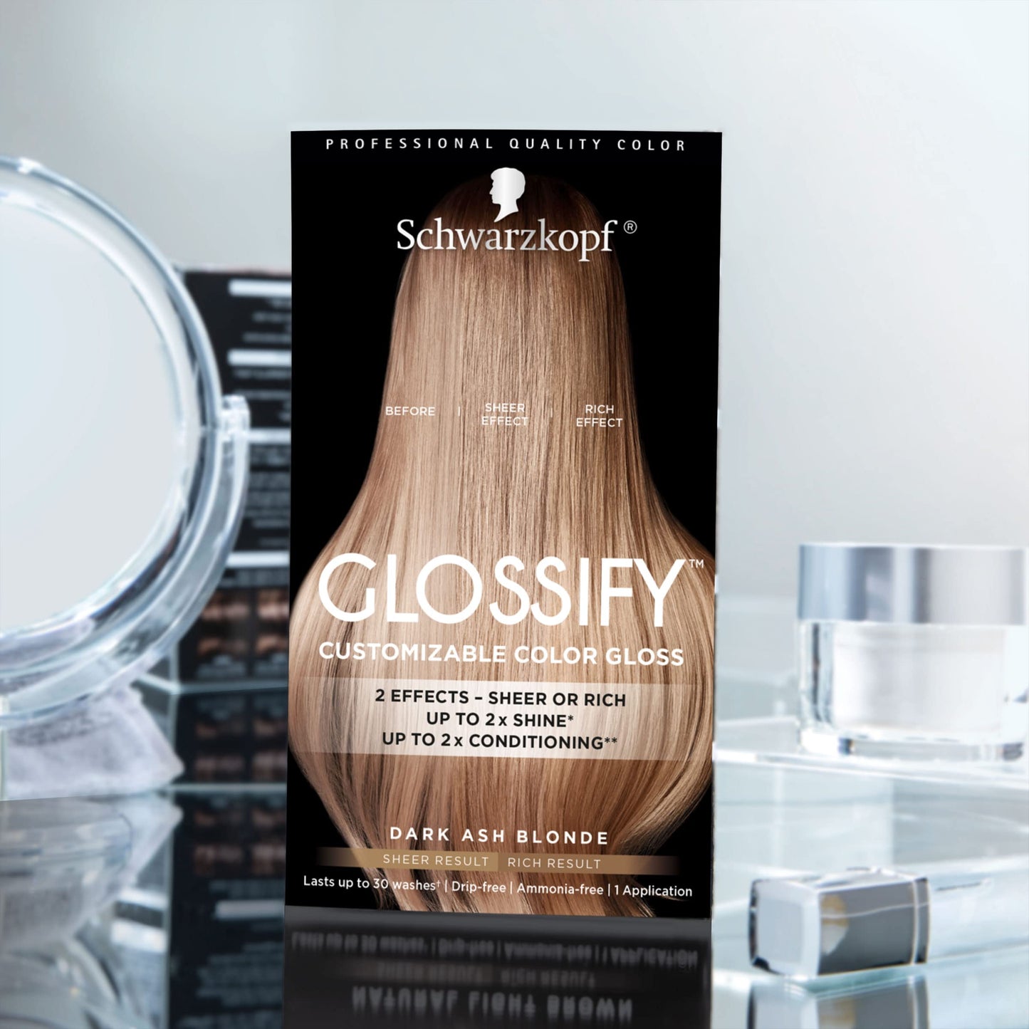 Schwarzkopf Glossify Customizable Color Gloss, Dark Ash Blonde Beauty & Personal Care Schwarzkopf