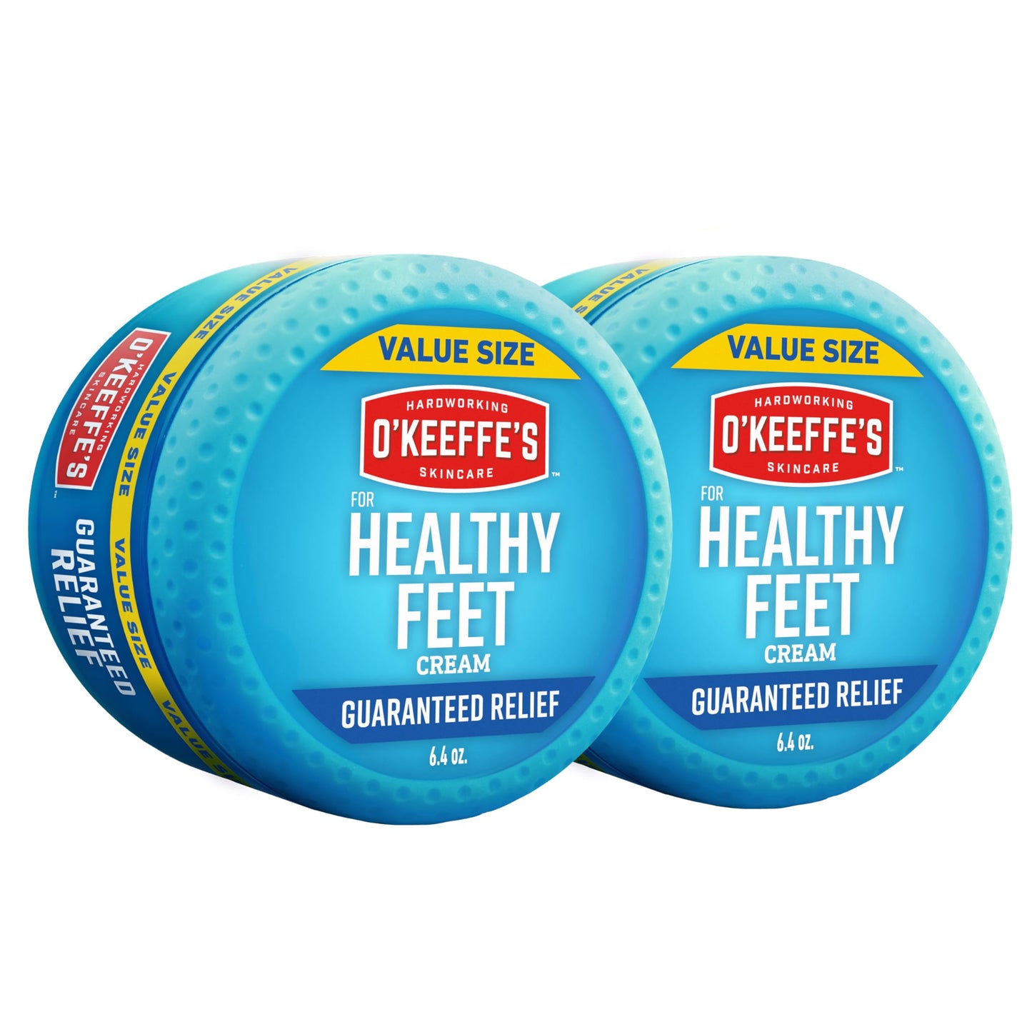 O'Keeffe's for Healthy Feet Foot Cream - 6.4 oz Jar (2 Pack) - Guaranteed Relief for Extremely Cracked, Dry Feet, Repairing Skincare, Instantly Boosts Beauty & Personal Care O'Keeffe's
