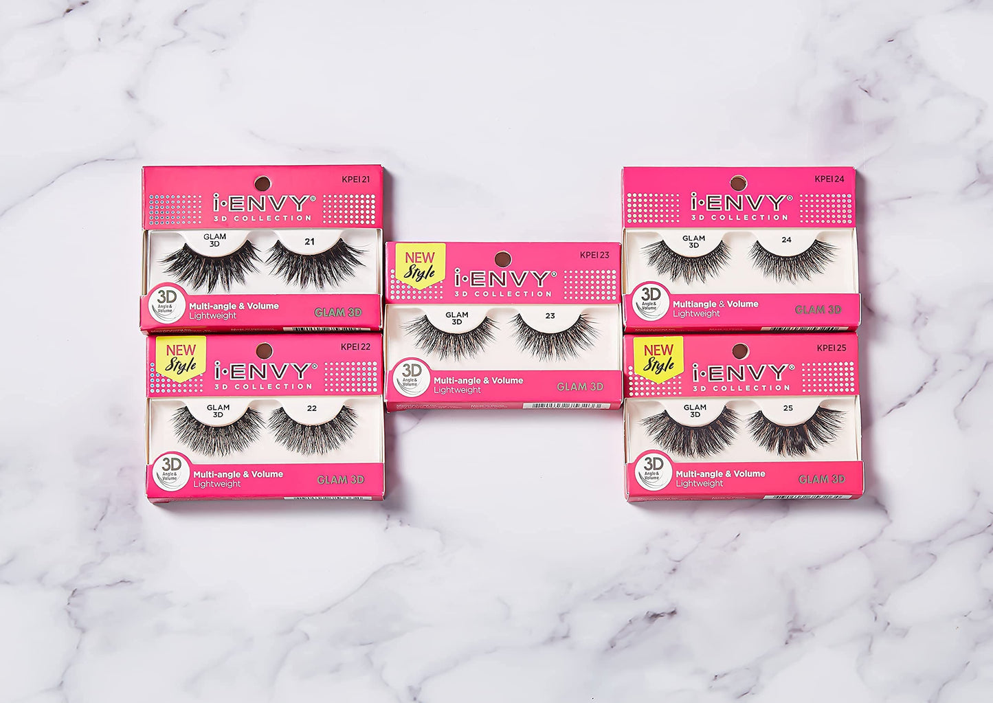 i-Envy False Eyelashes 3D Glam Collection Multi-angle & Volume Lashes Beauty & Personal Care i•ENVY