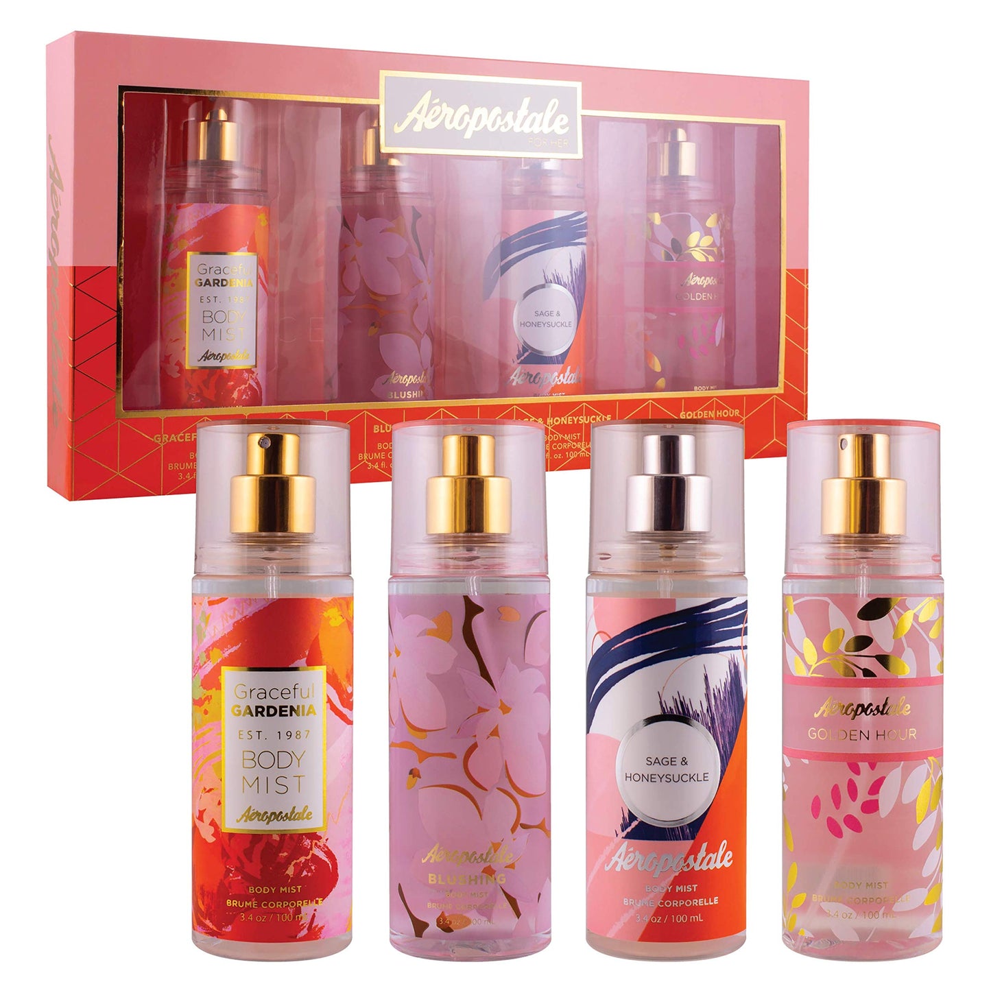 Aeropostale Artistic Expression Collection Gift Set for Her, 4pc 13.6 Fl Oz Beauty & Personal Care AEROPOSTALE