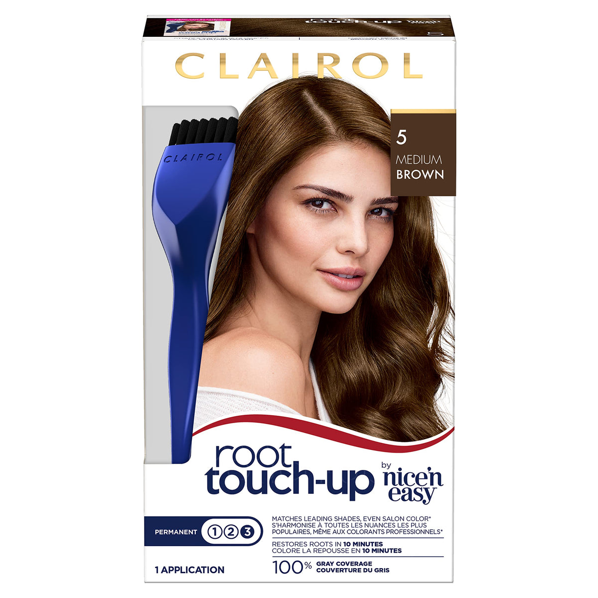 Clairol Root Touch-Up by Nice'n Easy Permanent Hair Dye, 5 Medium Brown Hair Color, Pack of 1 Beauty & Personal Care Clairol