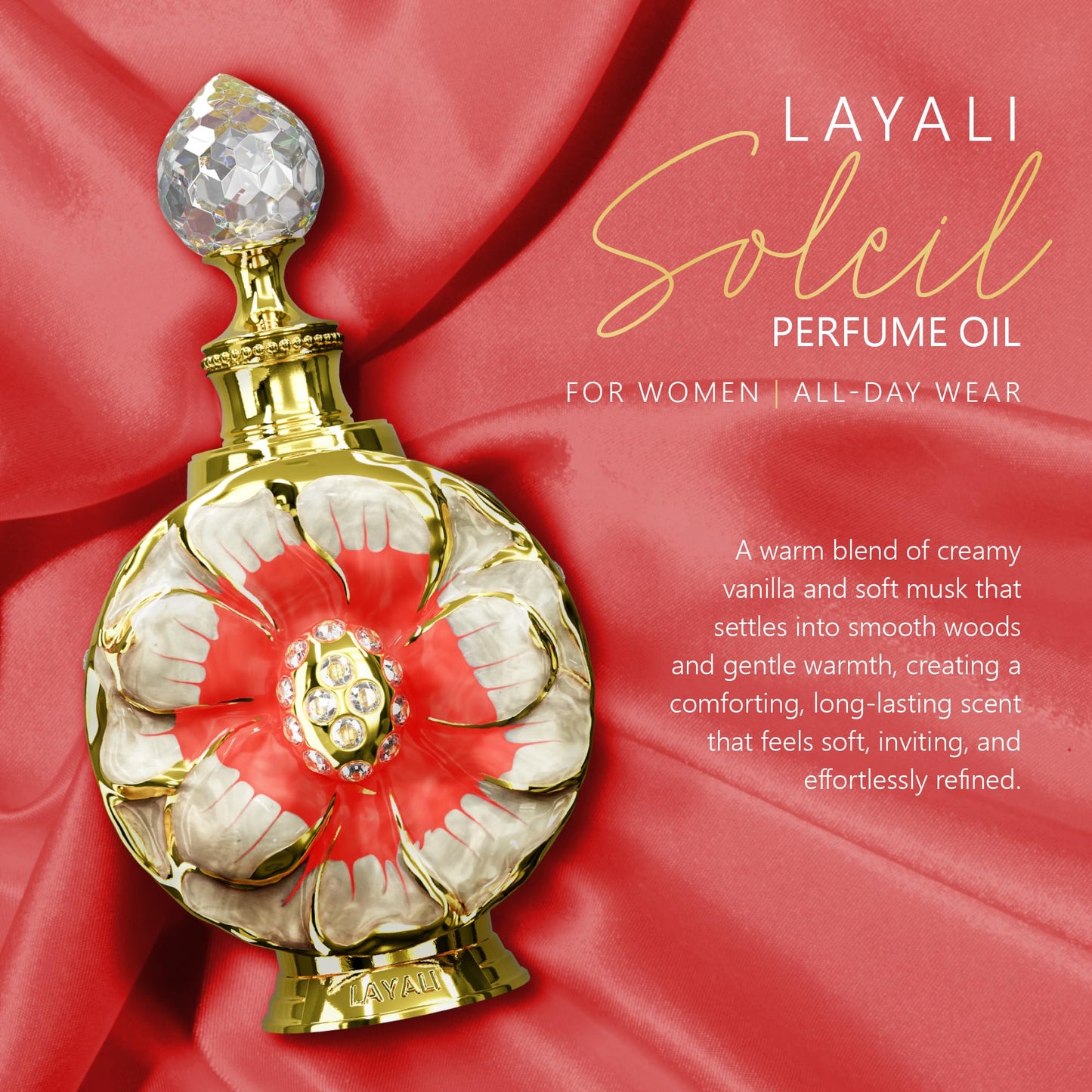 Swiss Arabian Layali Soleil - Arabian Perfume Oil Fragrance with Vanilla, Coconut and White Musk - Luxury Products From Dubai - Long Lasting Beauty & Personal Care Swiss Arabian