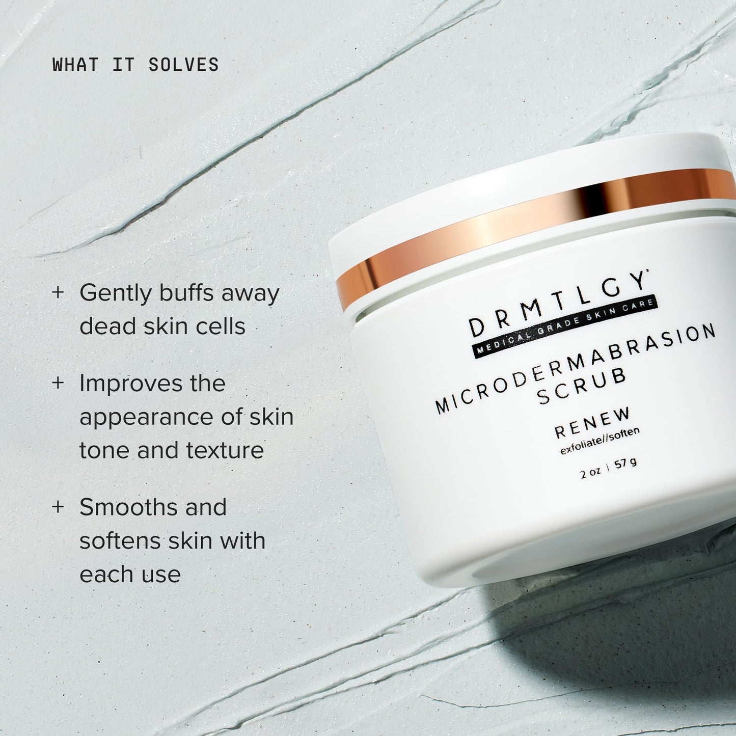 DRMTLGY Microdermabrasion Scrub - Face Exfoliator to Smooth & Polish Dull, Rough Skin - Gentle Facial Scrub with Pumice - 2 oz Beauty and Personal Care DRMTLGY