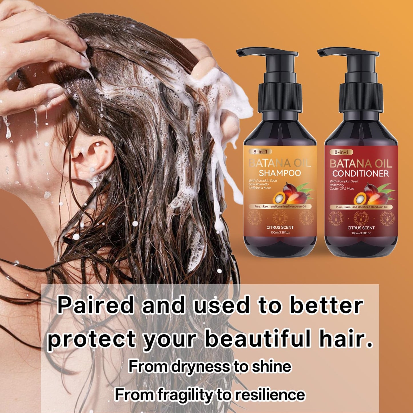 Batana Oil Shampoo and Conditioner Set, Batana Oil for Hair Growth Shampoo, Hair Thickening Product for Women and Men Daily Hair Care, Hair Regrowth Beauty & Personal Care rubeonly