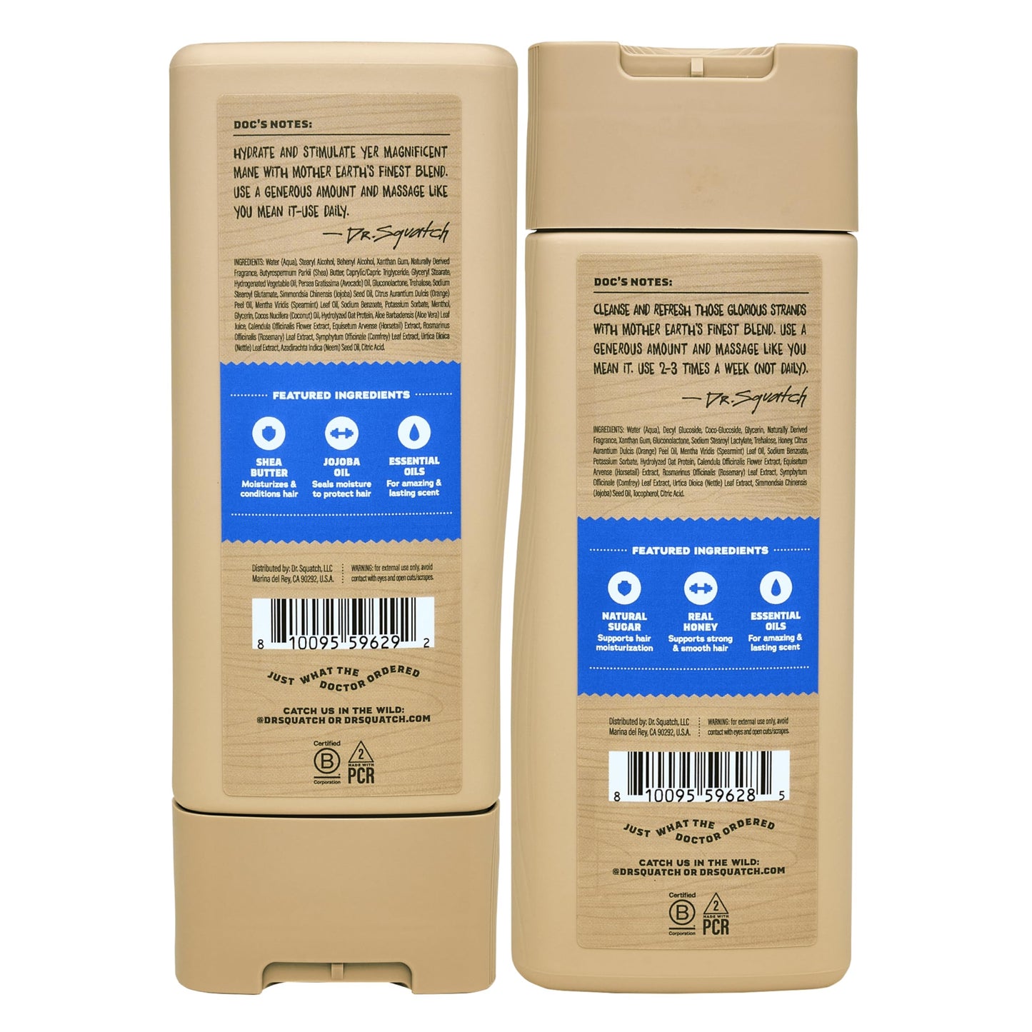Dr. Squatch Men's Natural Shampoo and Conditioner Set - Sulfate & Paraben Free Natural Shampoo and Conditioner for Men - Scalp Nourishing Formula Beauty & Personal Care Dr. Squatch
