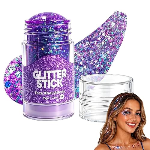 4th of July Patriotic Body Glitter Stick, Waterproof Long Lasting Colorful Sparkle Gel for Face & Body, No Glue Needed Makeup for Independence Day Beauty & Personal Care azpv