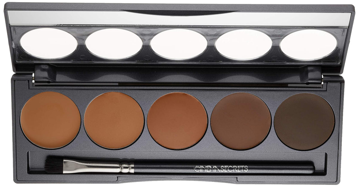 Cinema Secrets Ultimate Foundation 5-in1 Palette - Med-Deep Golden Olive Undertones, Buildable Coverage, Long-Wear Matte Finish, Paraben-Free, Color Beauty & Personal Care CINEMA SECRETS