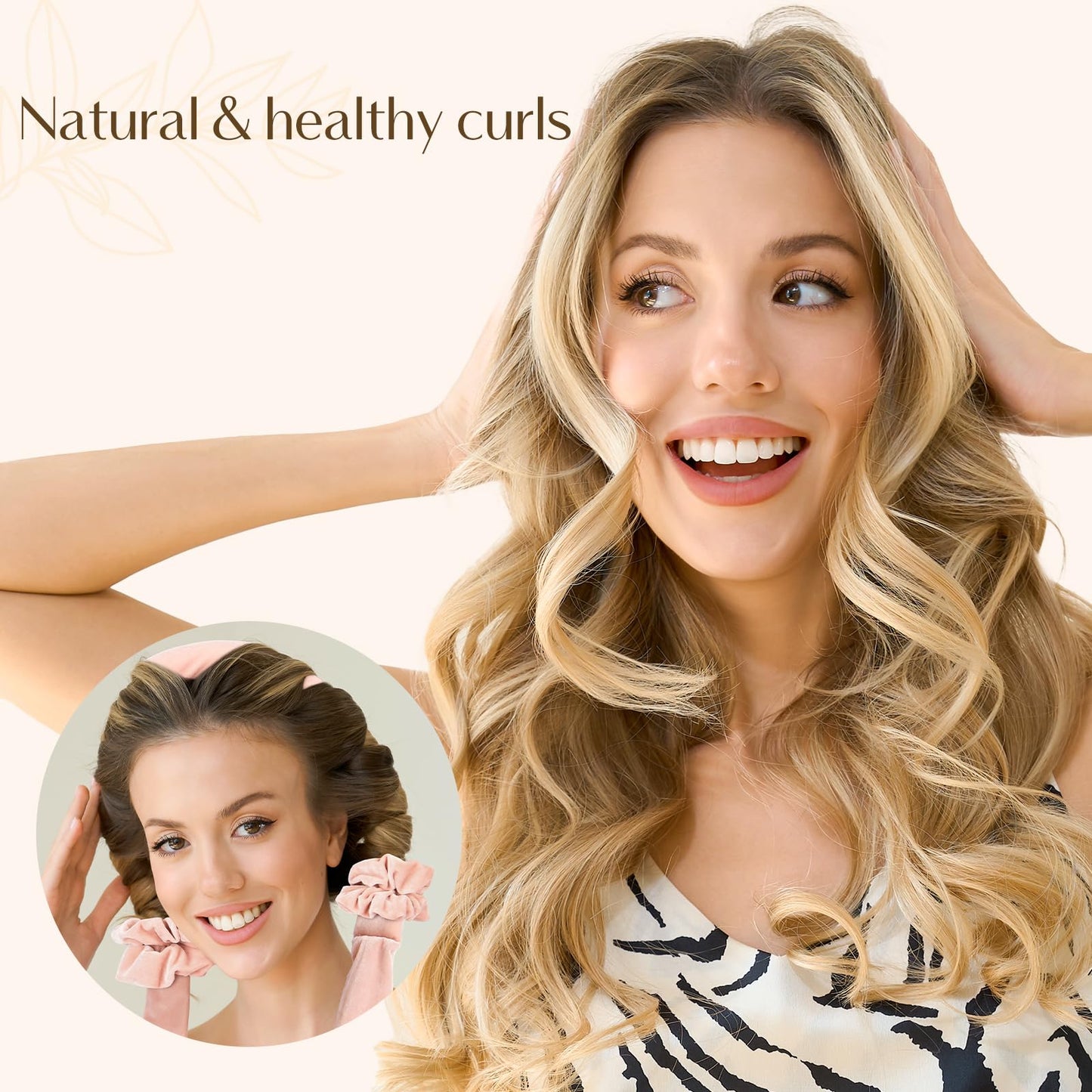 Yanibest Heatless Curls Overnight, Soft Heatless Hair Curler to Sleep in, No Heat Ribbon Wrap, Heatless Curling Set for Long Short Hair with Hair Beauty and Personal Care YANIBEST