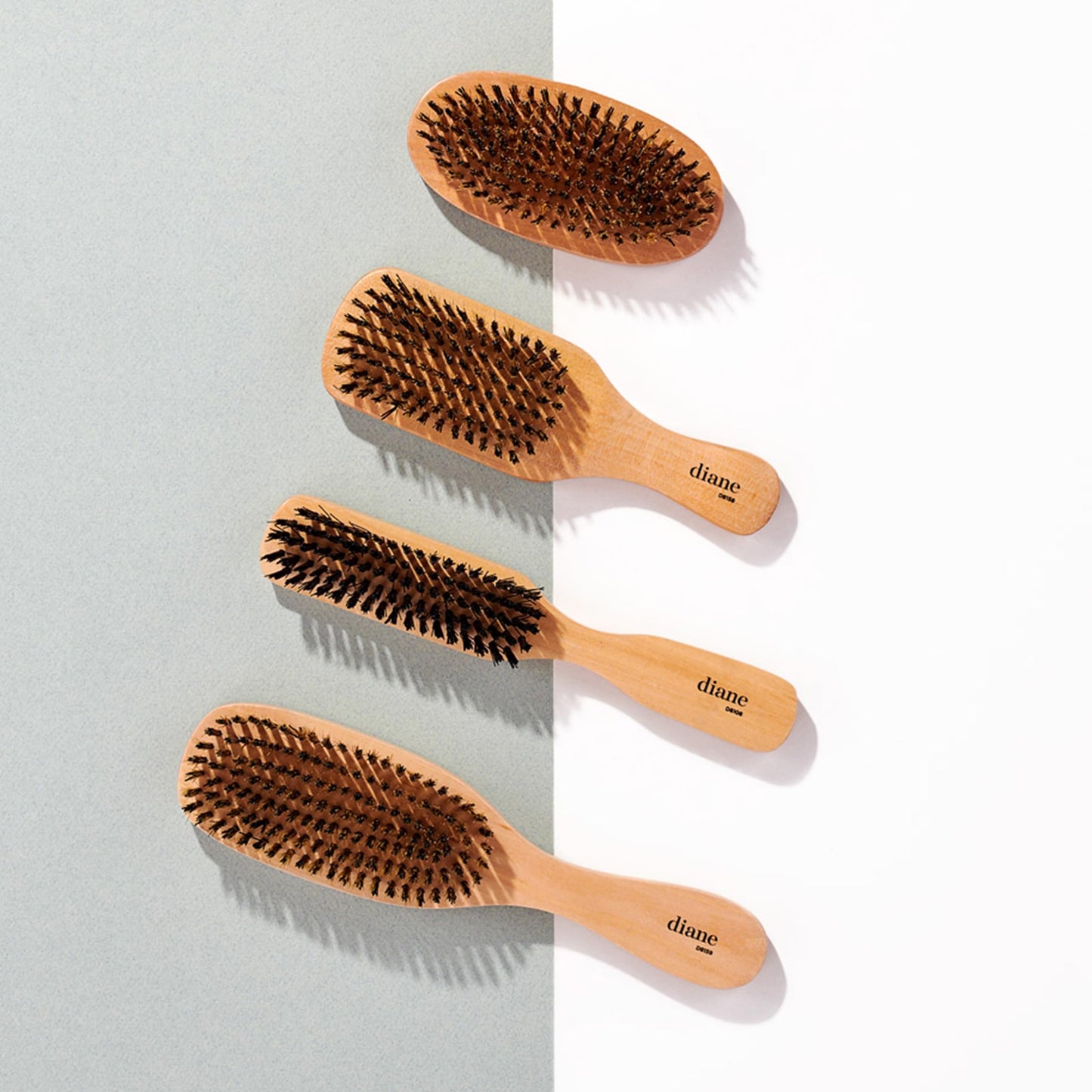 Diane Reinforced Boar Bristle Club Wave Brush for Men and Barbers - Hard Bristles for Thick to Coarse Hair - Use for Detangling, Smoothing, Wave Beauty & Personal Care Diane