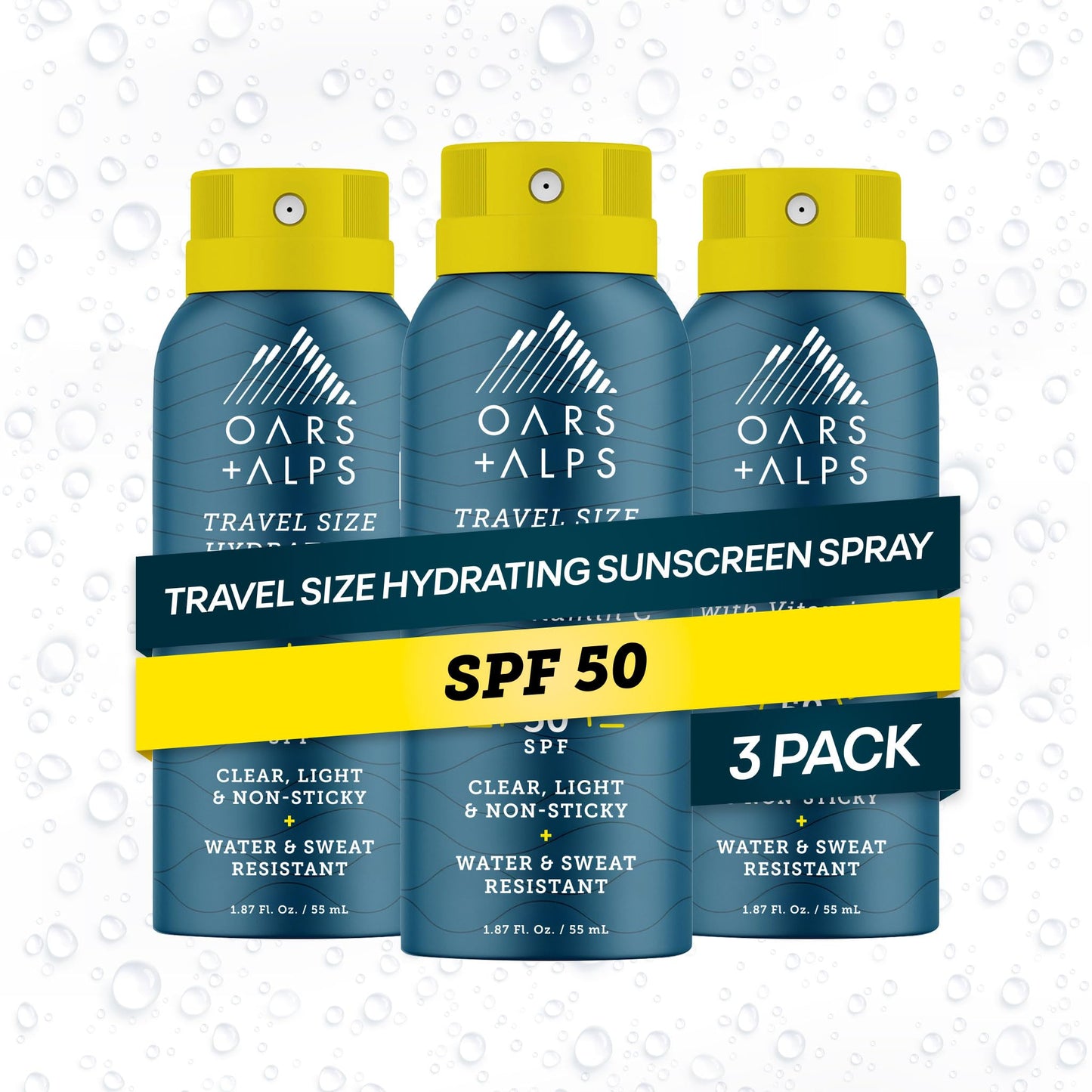 Oars + Alps SPF 50 Face & Body Broad Spectrum Sunscreen Spray | Fast-Absorbing, Lightweight, Non-Greasy, Hawaii Reef Act 104 Compliant Beauty and Personal Care Oars + Alps Default Title