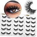 Eliace False Eyelashes Natural look 15 Pairs Fox & Cat Eye Lashes Wispy Strips, Mink Lashes Fake Eyelashes Fluffy Volume Dramatic Long Cross Wispies Beauty & Personal Care Eliace