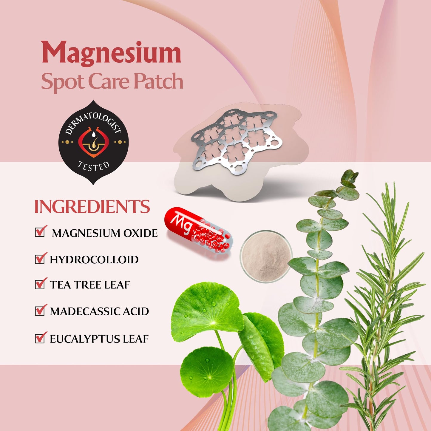 Laflare FreeGo Magnesium Pimple Patches for Face. Blemish.Zit & Dark Spots from Post-Blemish, Pimple .Zit. Self Dissolving,Hydrocolloid, Tee Tree oil Beauty & Personal Care Laflare