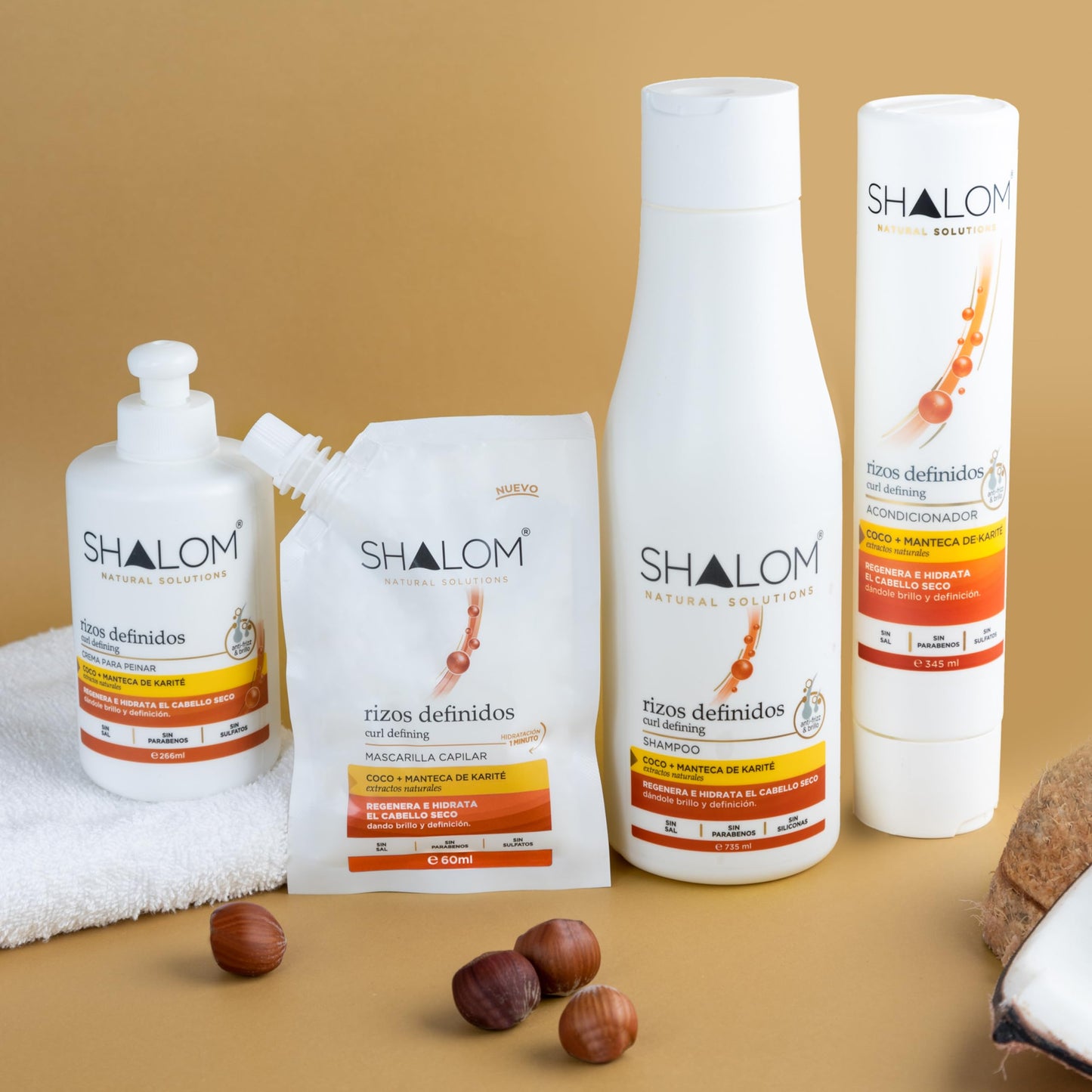 SHALOM Curl Defining Complete Kit with Coconut & Shea Butter - 25 fl oz Shampoo, 12 fl oz Conditioner, 2 fl oz Hair Mask, 9 fl oz Leave-in Conditioner Beauty & Personal Care SHALOM
