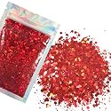 Red Face & Body Glitter - Cosmetic Grade Chunky Glitter - Uses Include: Festival Rave Makeup Face Body Nails Resin Arts & Crafts, Resin, Tumblers Beauty & Personal Care Electric Bliss Beauty