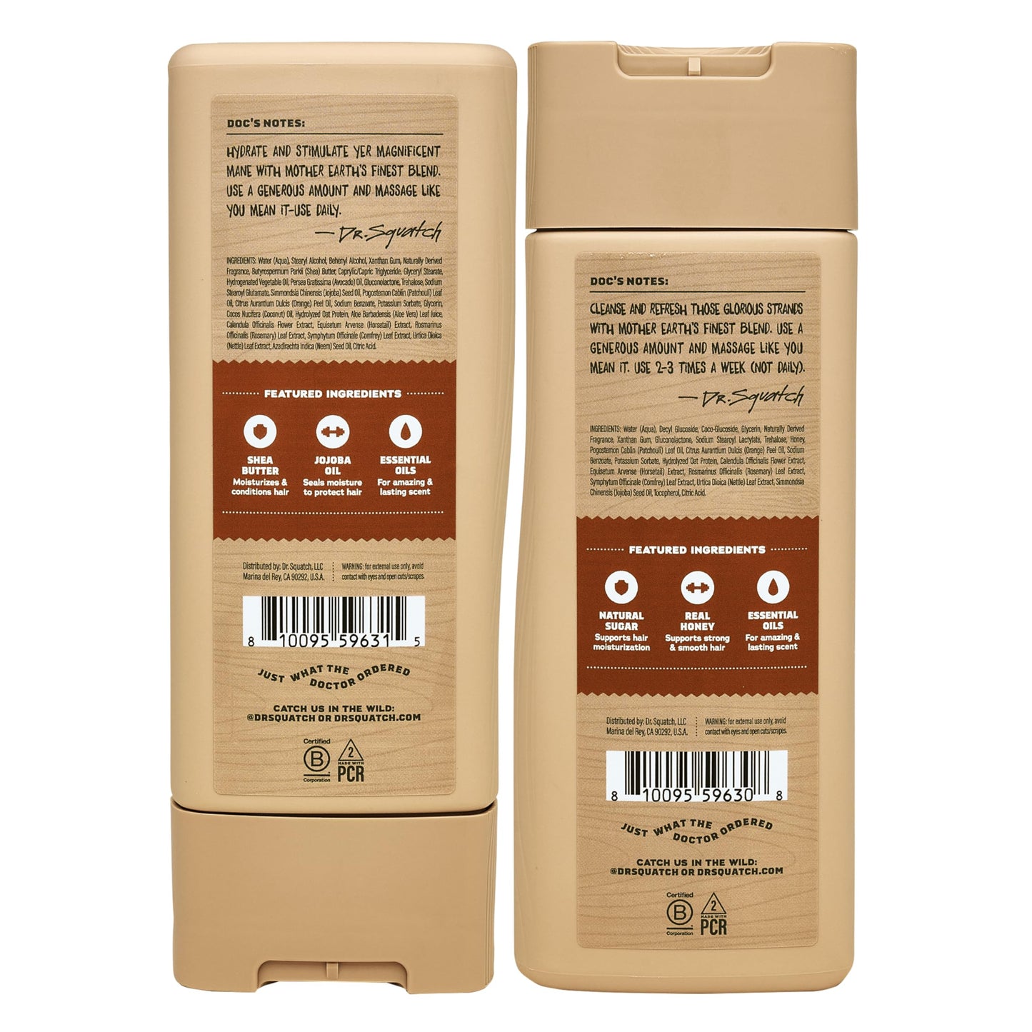 Dr. Squatch Men's Natural Shampoo and Conditioner Set - Sulfate & Paraben Free Natural Shampoo and Conditioner for Men - Scalp Nourishing Formula Beauty & Personal Care Dr. Squatch