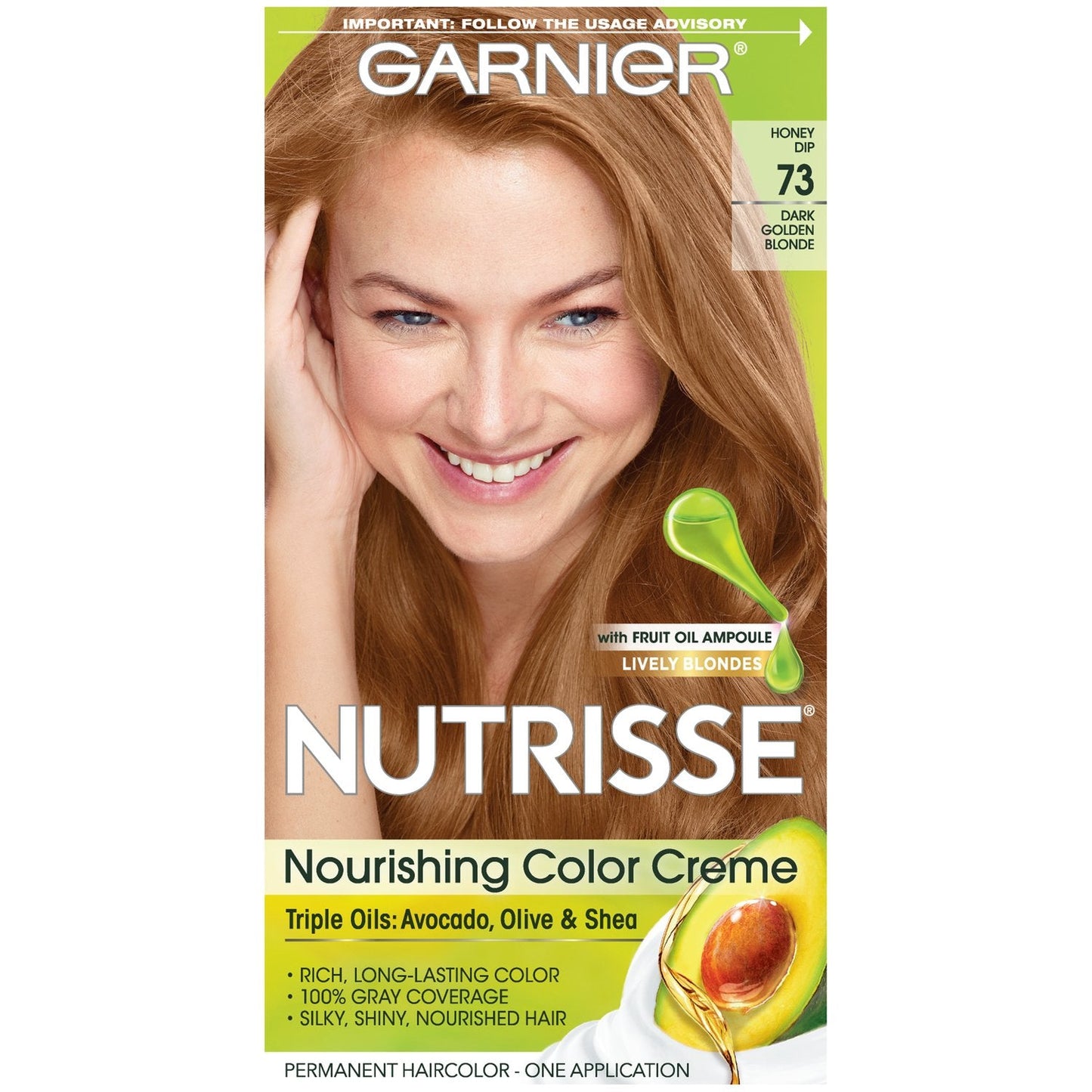 Garnier Nutrisse Nourishing Color Creme, 73 Dark Golden Blonde Beauty & Personal Care Garnier