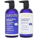 PURA D'OR Curly & Classy Shampoo & Conditioner Set for Defined Curls - Nourishing Formula with Argan, Castor, Geranium, Coconut & Kukui Seed Oils Beauty & Personal Care PURA D'OR