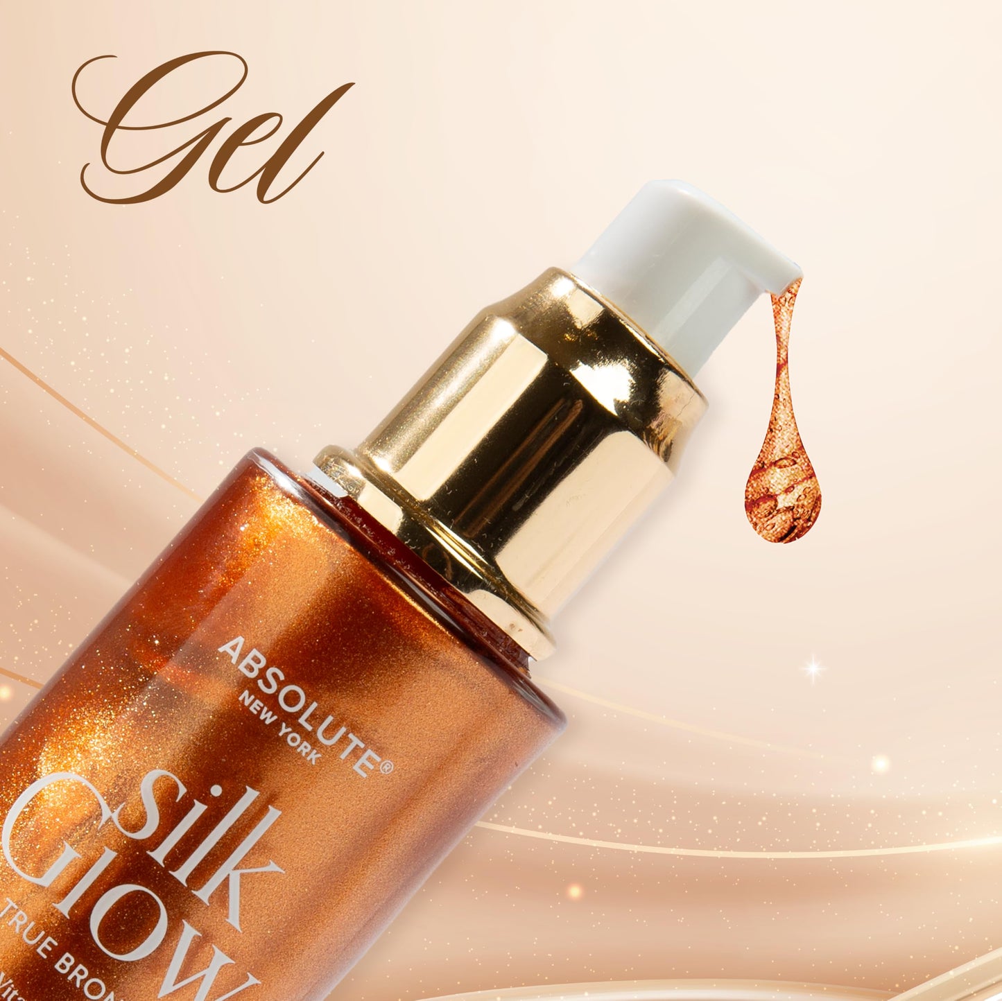 Absolute New York - Silk Glow Shimmer Mist Glow, Radiant, Shimmer Body & Face & Hair, Shea Butter, Coconut Oil, Vitamin E (SBGS04 Rose Gold Oil Gel Beauty & Personal Care Absolute New York