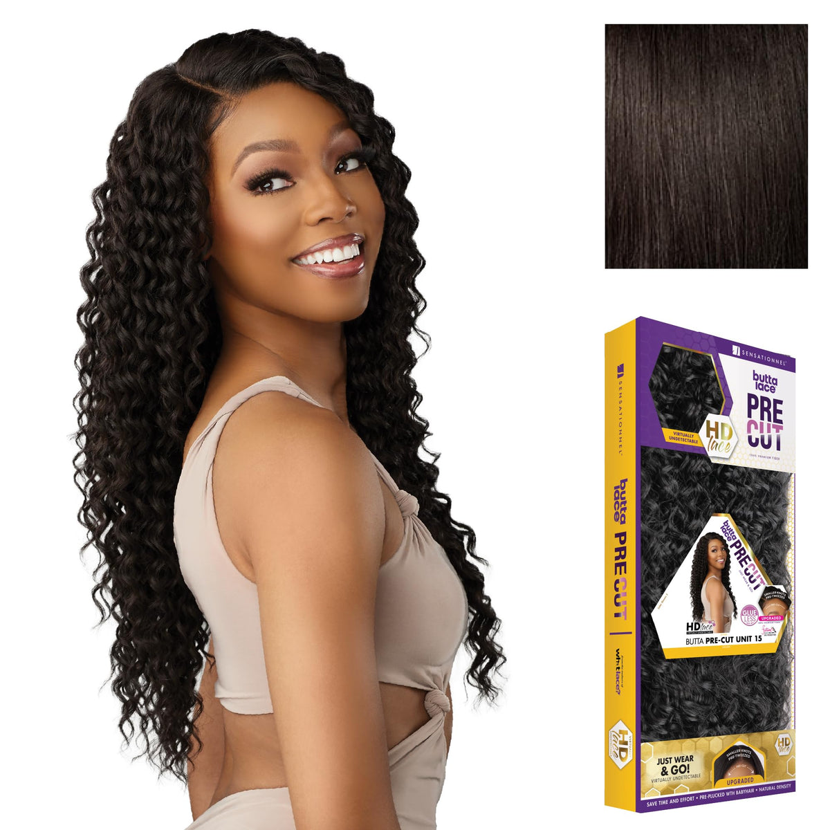 Sensationnel Butta Lace Precut Wig-Unit 15, 2 DARKBROWN
