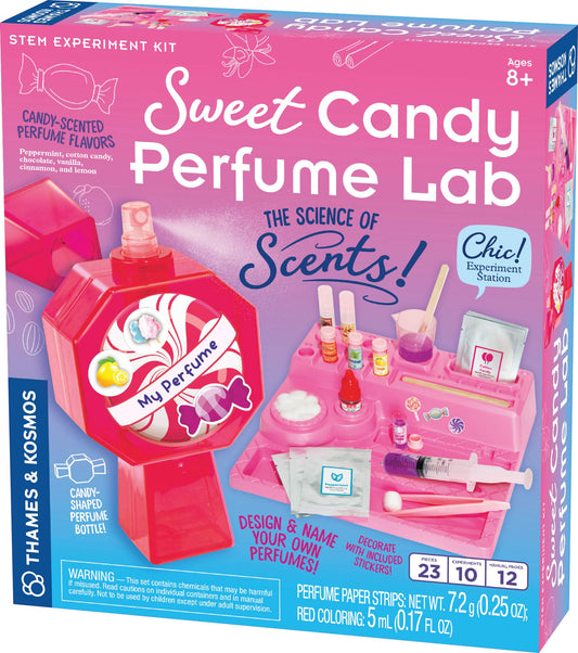 Thames & Kosmos Sweet Candy Perfume Lab STEM Kit | Design & Make Candy-Scented Perfumes! | Explore The Science of Scents | Includes Candy-Shaped Beauty & Personal Care Thames & Kosmos
