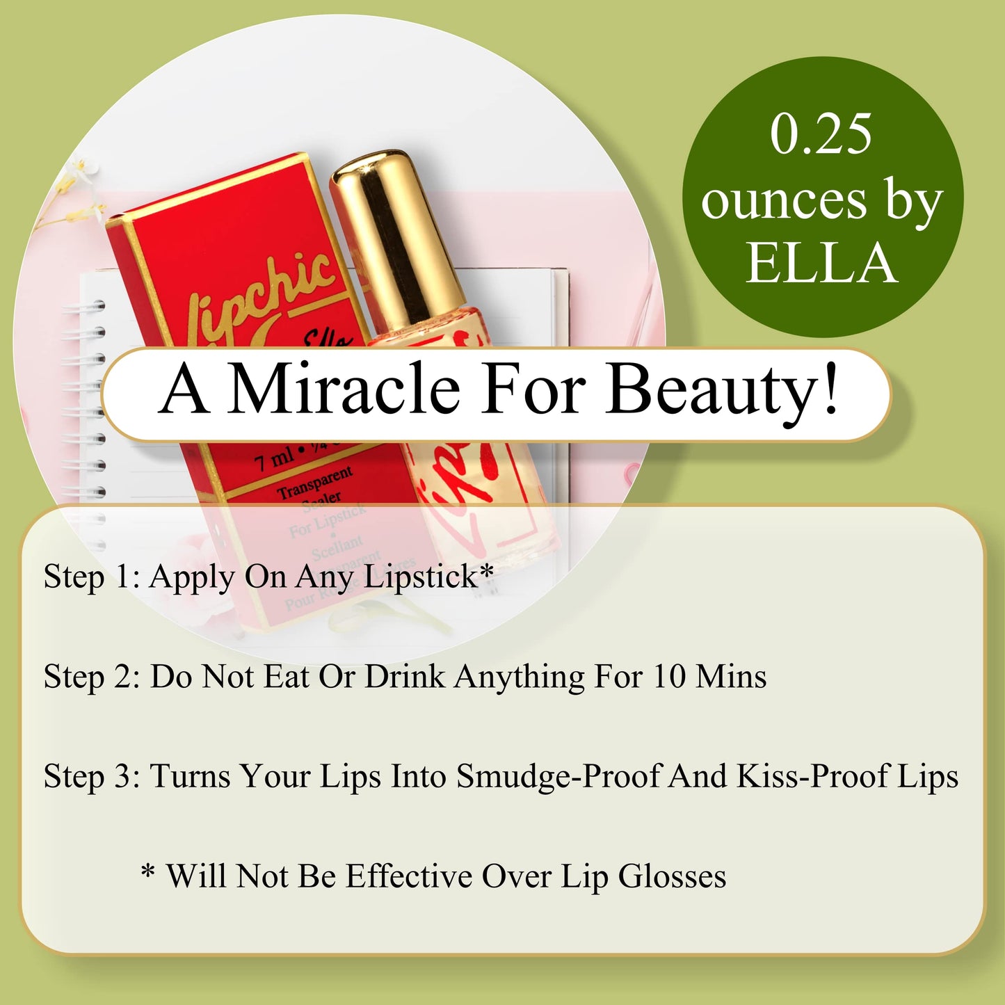 Ella International Lip Chic All Day Lipstick Sealer - 0.25 ounces Beauty & Personal Care Lip Chic By Ella