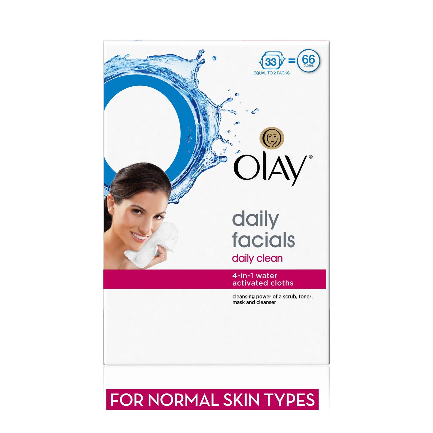 Olay Daily 4-in-1 Facial Cloth Normal Twin Pack, 66 Count Beauty & Personal Care Olay