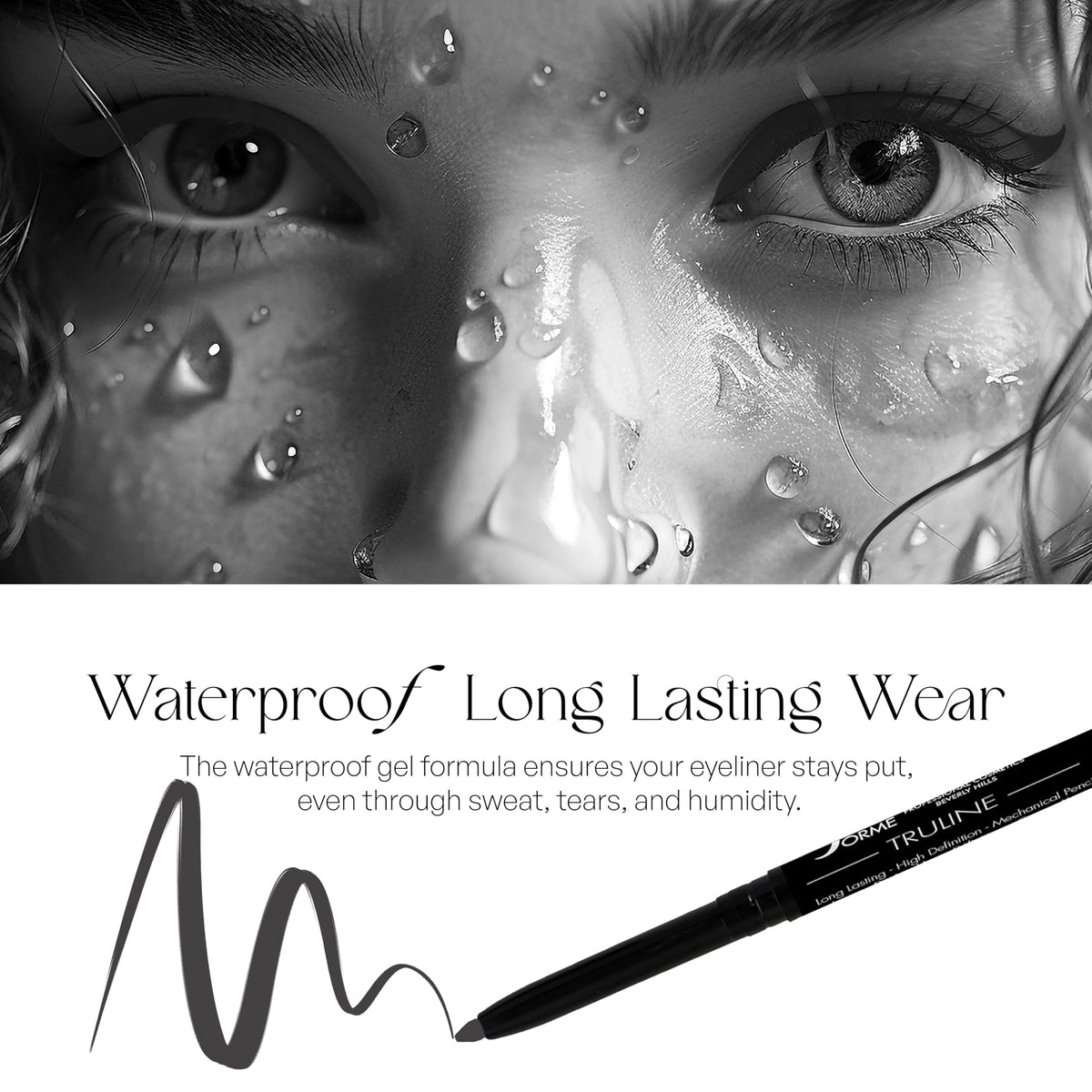 SORMÉ Truline Professional Mechanical Smudge Proof Eyeliner Pencil - Vitamin E Waterproof Gel Formula with Finest Color Pigment & Ultra Creamy Beauty & Personal Care SORMÉ