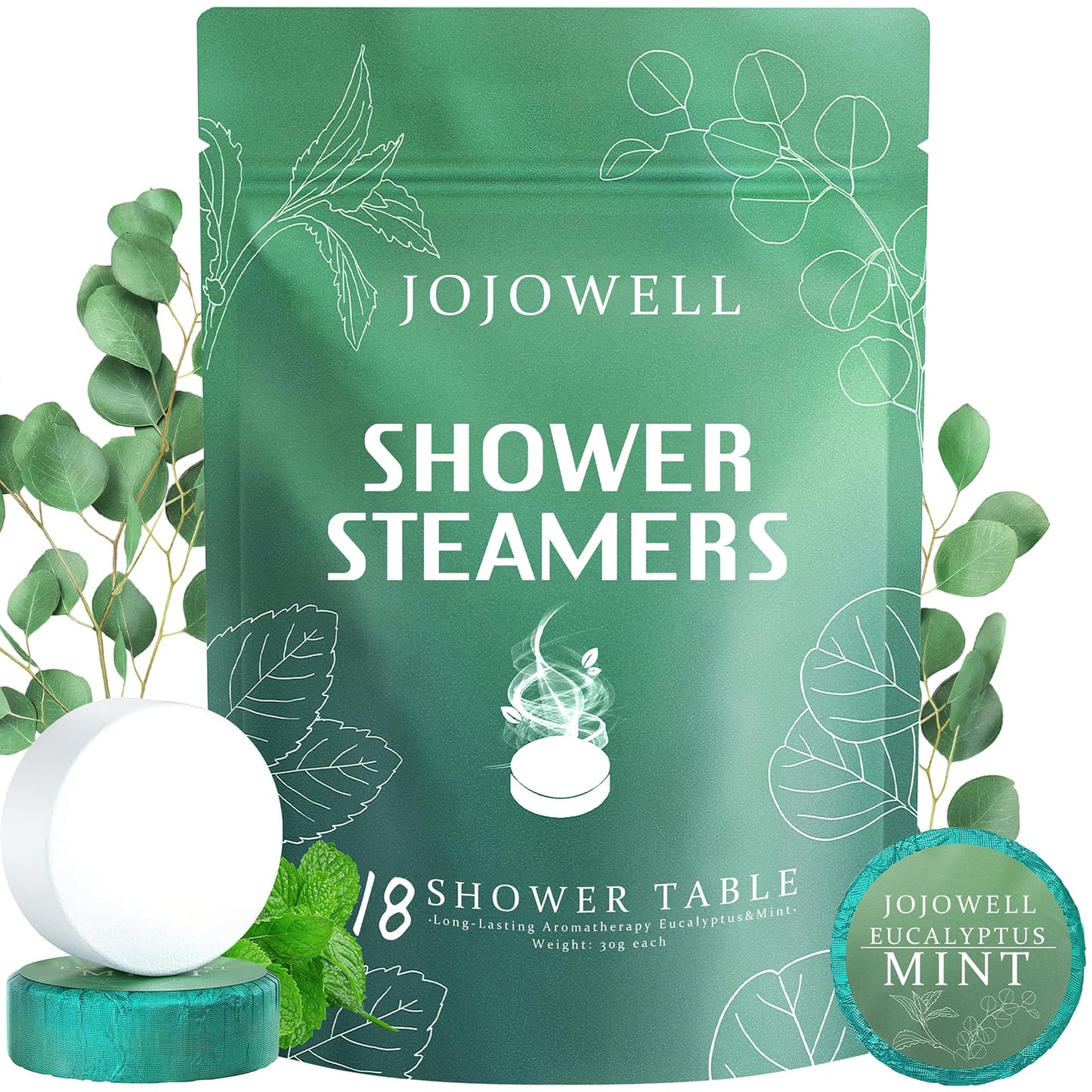 Shower Steamers Aromatherapy 18 Pack - Eucalyptus for Shower, Birthday Gifts for Women Men, Shower Bombs with Essentials Oil for Nasal Relief Stress Beauty and Personal Care JoJowell