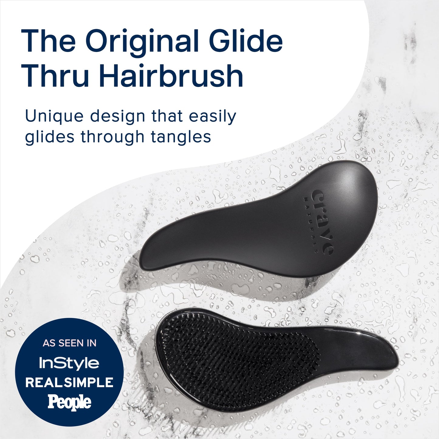 Crave Naturals Glide Thru Detangling Brush, Detangler Brush for Curly, Straight, Wet and Dry Hair Comb for Adults and Kids, Hair Accessories Beauty & Personal Care Crave Naturals