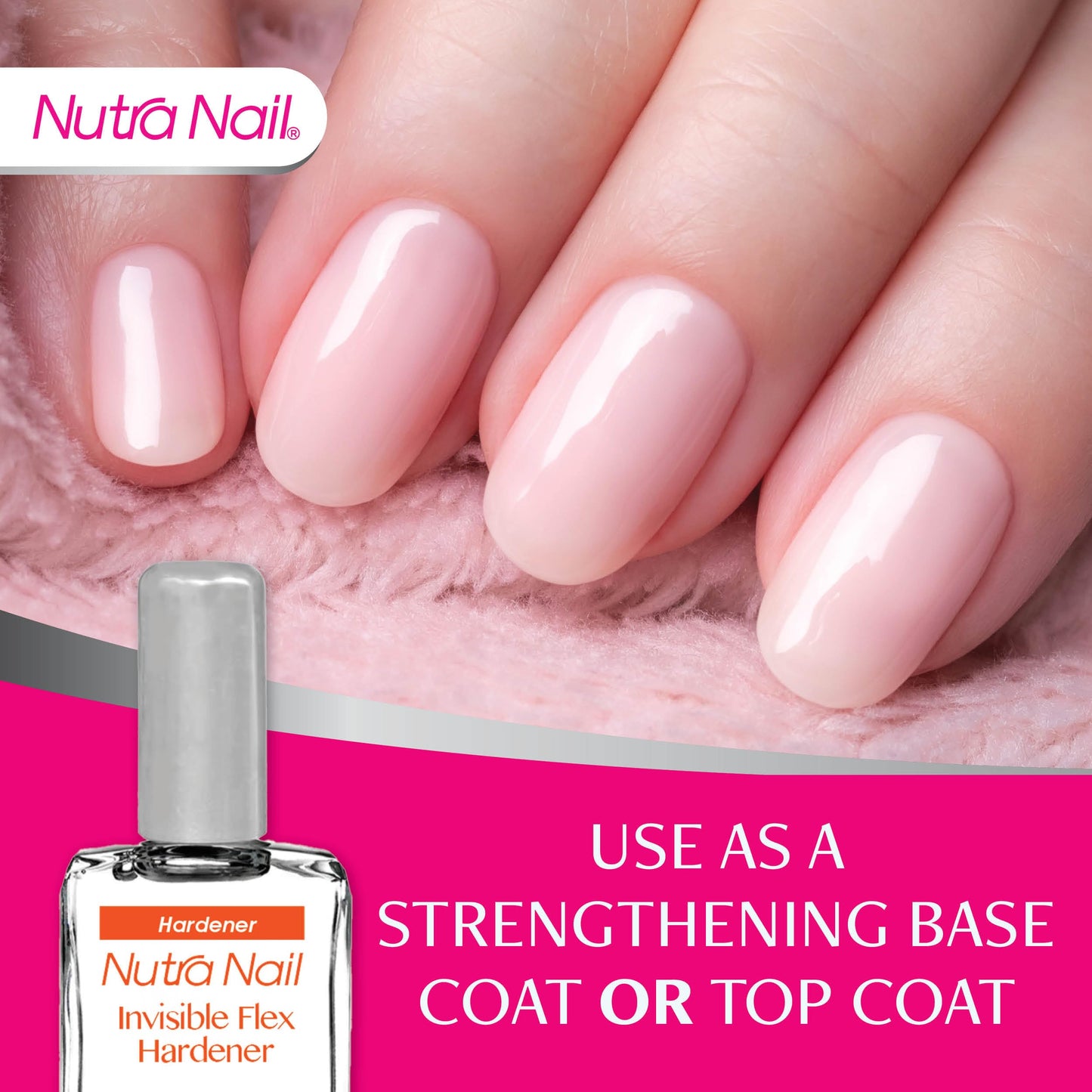 Nutra Nail Invisible Flex Hardener - Instant Protective & Restorative Clear Gel Top Coat Shield for Brittle, Damaged Nails - 0.5 Fl Oz Beauty & Personal Care Nutra Nail
