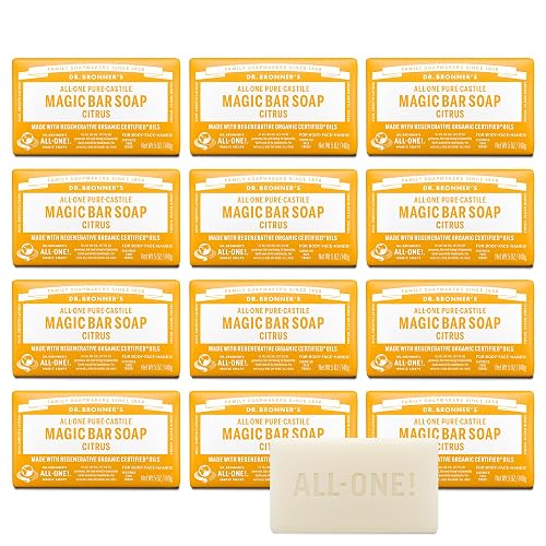 Dr. Bronner's Pure-Castile Magic Bar Soaps - Made with Regenerative Organic Certified Oils - For Face, Body, Hair- Vegan Soap Bars for Men & Women Beauty & Personal Care Dr. Bronner's