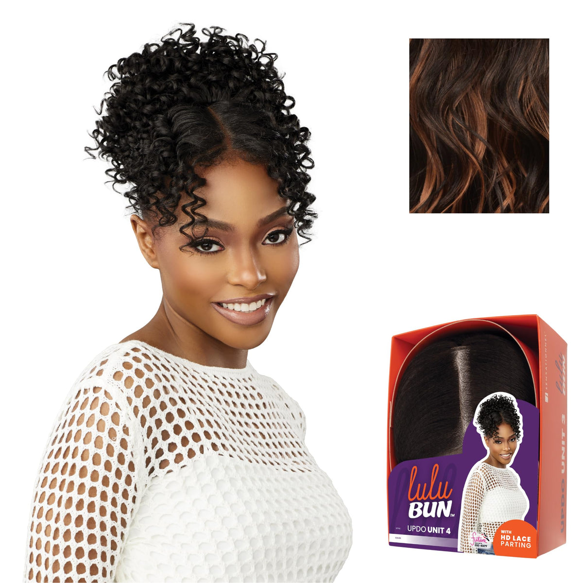 Sensationnel Lulu Bun Updo Hairextensions-Unit 4,F1B/30